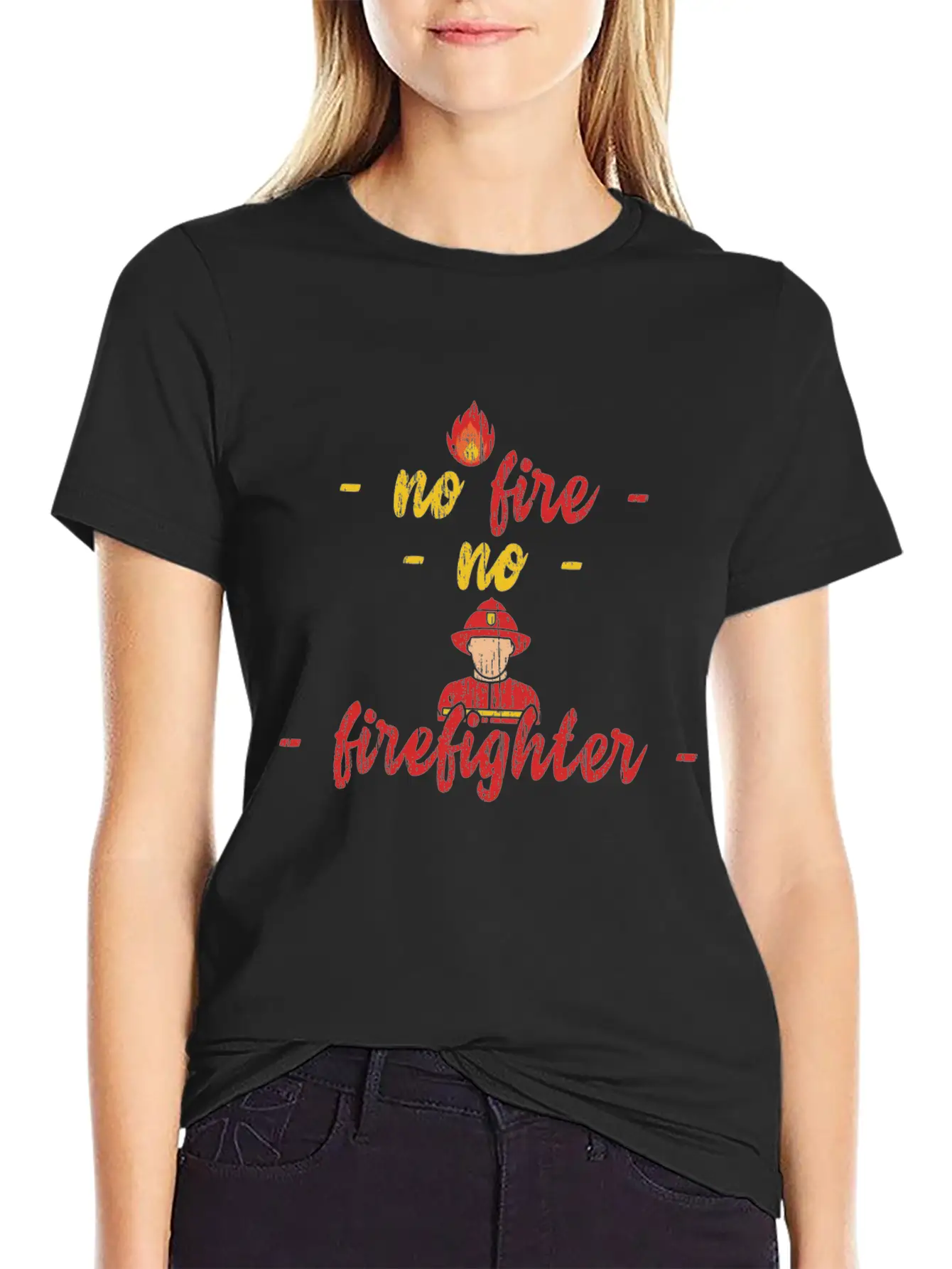 Fire Department Woman Fire Gift Essential Cotton Tee For Daily Outfits – Unisex Style