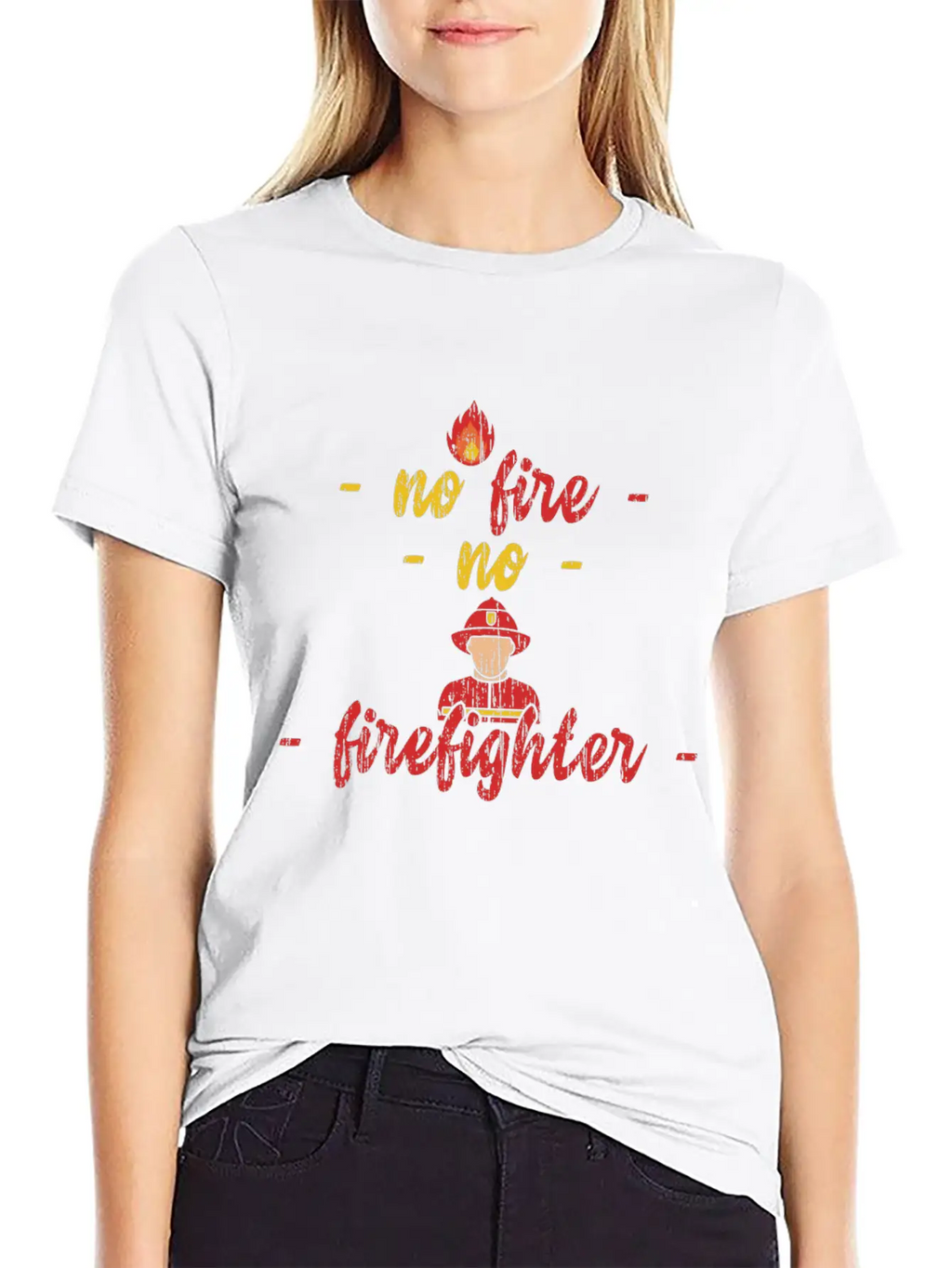 Fire Department Woman Fire Gift Essential Cotton Tee For Daily Outfits – Unisex Style