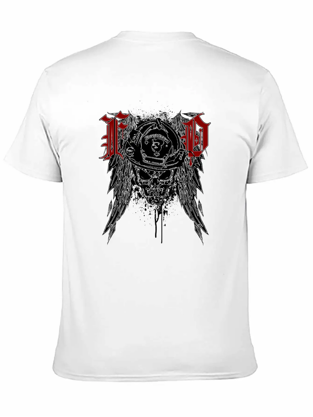 Fire Dept Skull Breathable Graphic T-Shirt – Perfect For Casual Days