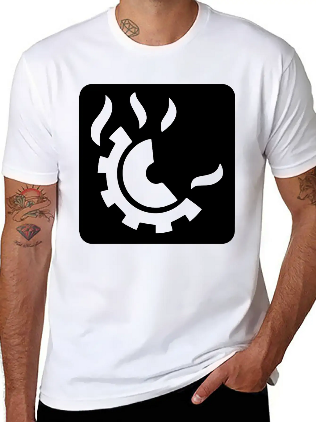Fire Extinguisher Pictogram Class D Stylish Everyday T-Shirt – Unisex Basic Cotton Tee