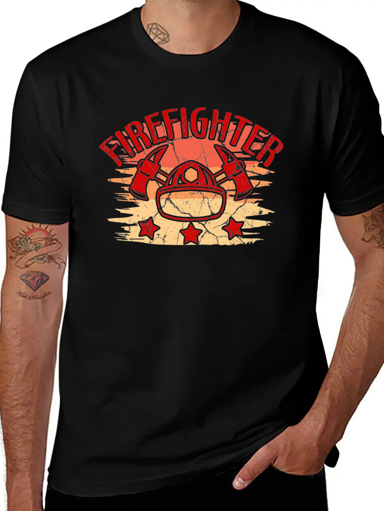 Fire Fighter Rescue Gift Hero Job Flame Extinguish Unisex Casual T-Shirt – Clean Design For Daily Comfort