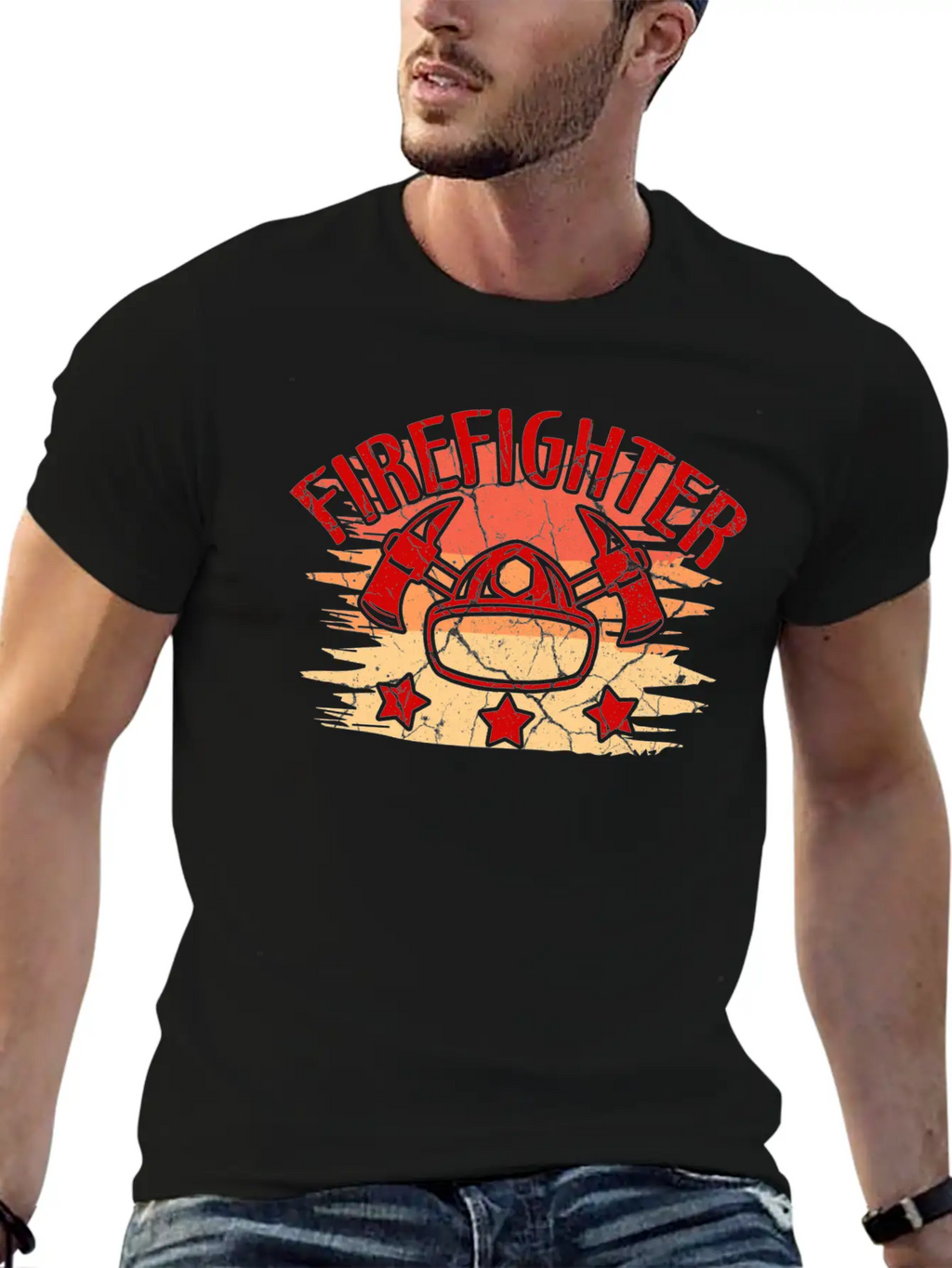 Fire Fighter Rescue Gift Hero Job Flame Extinguish Unisex Casual T-Shirt – Clean Design For Daily Comfort