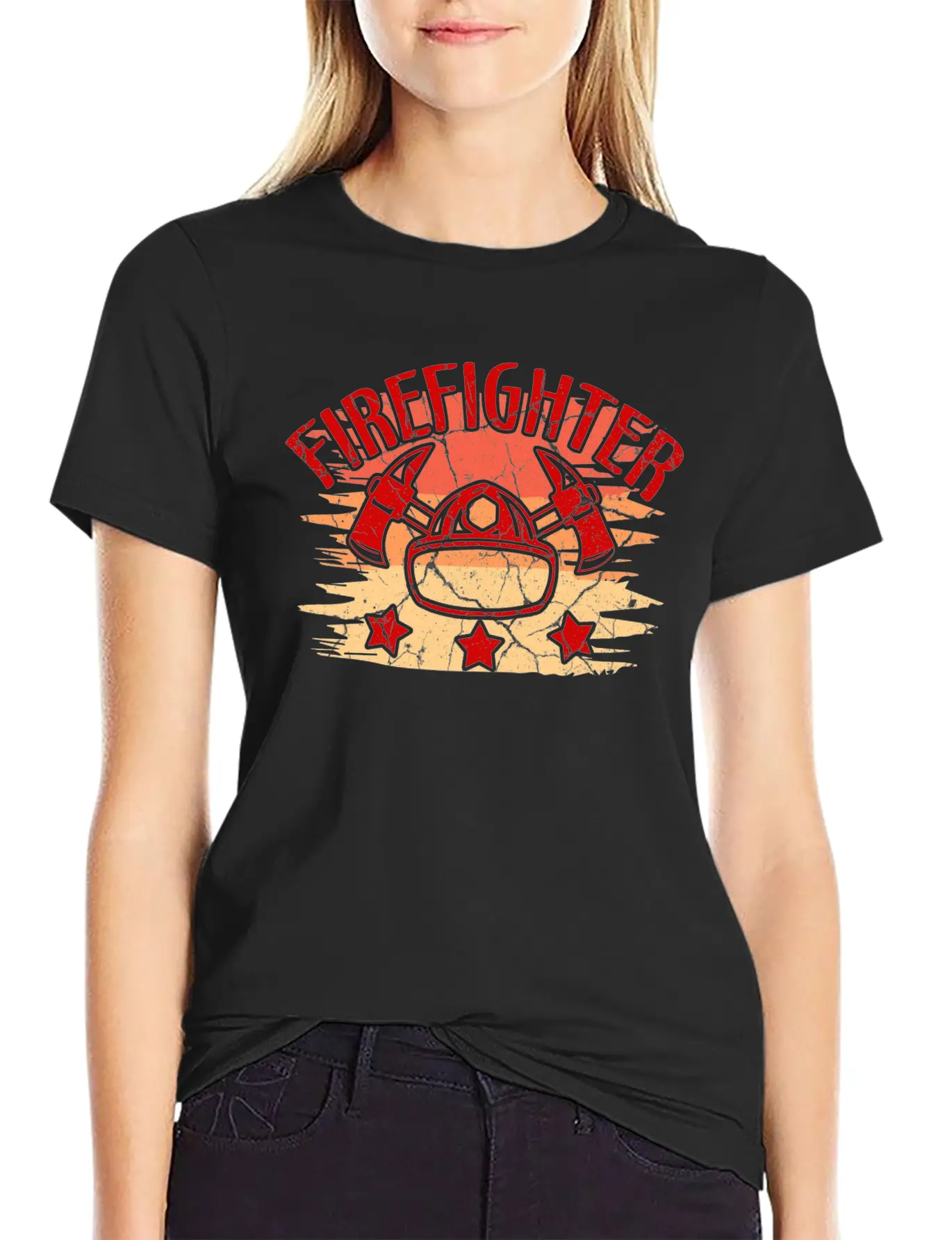 Fire Fighter Rescue Gift Hero Job Flame Extinguish Unisex Casual T-Shirt – Clean Design For Daily Comfort