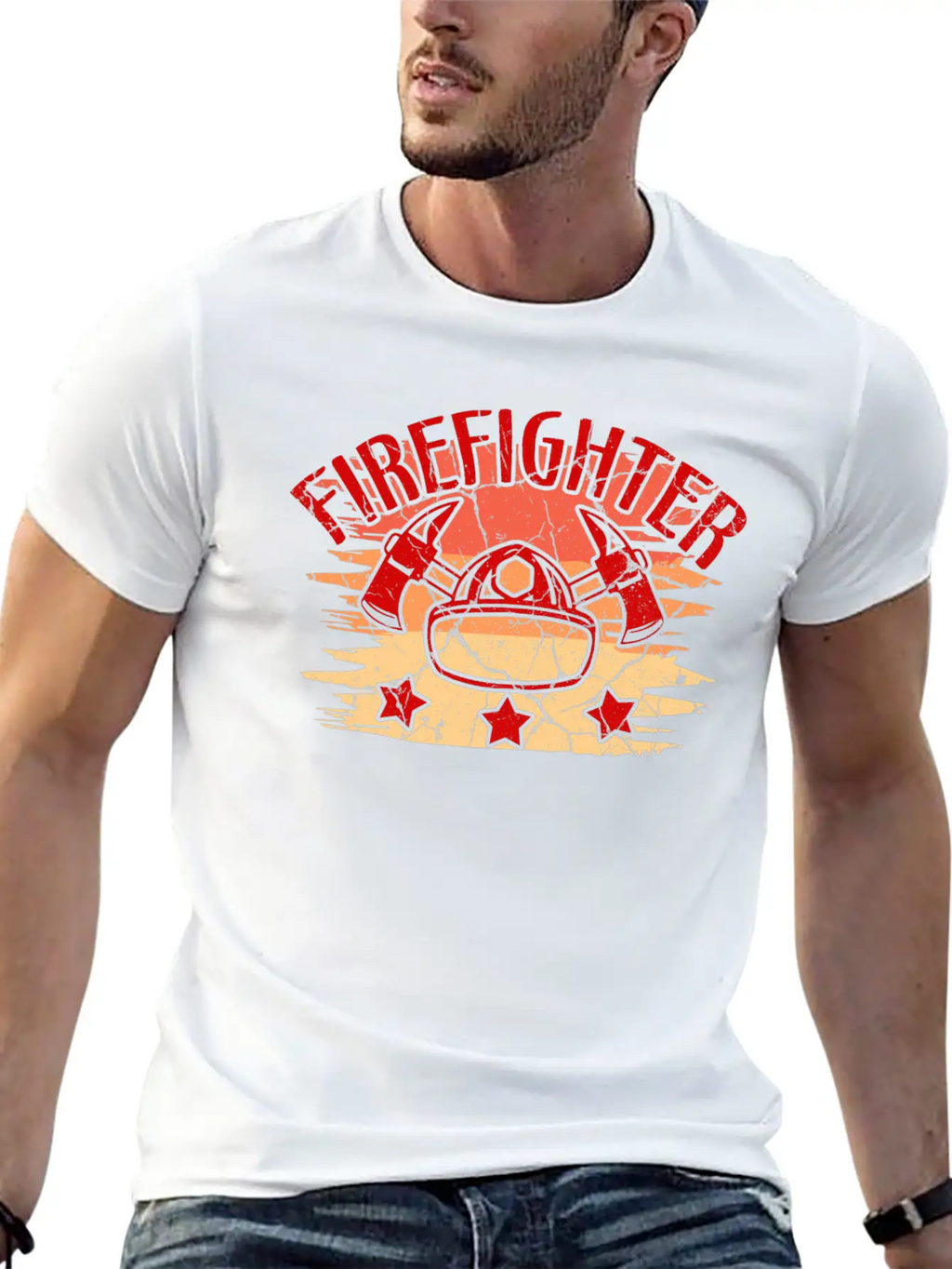 Fire Fighter Rescue Gift Hero Job Flame Extinguish Unisex Casual T-Shirt – Clean Design For Daily Comfort