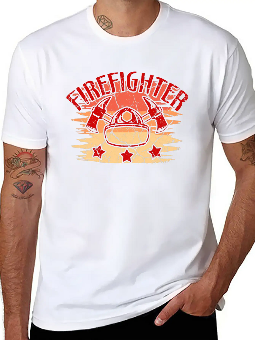 Fire Fighter Rescue Gift Hero Job Flame Extinguish Unisex Casual T-Shirt – Clean Design For Daily Comfort