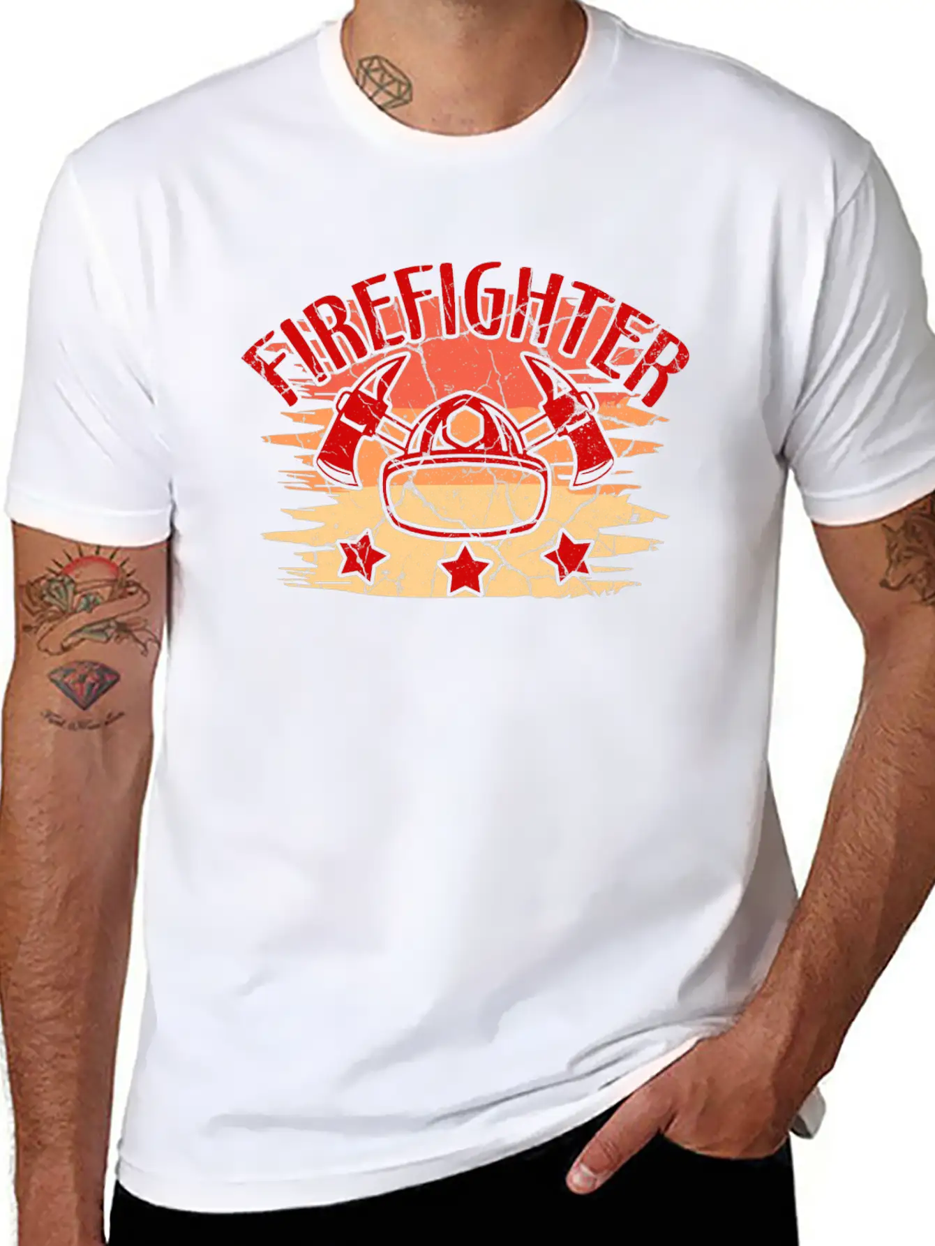 Fire Fighter Rescue Gift Hero Job Flame Extinguish Unisex Casual T-Shirt – Clean Design For Daily Comfort