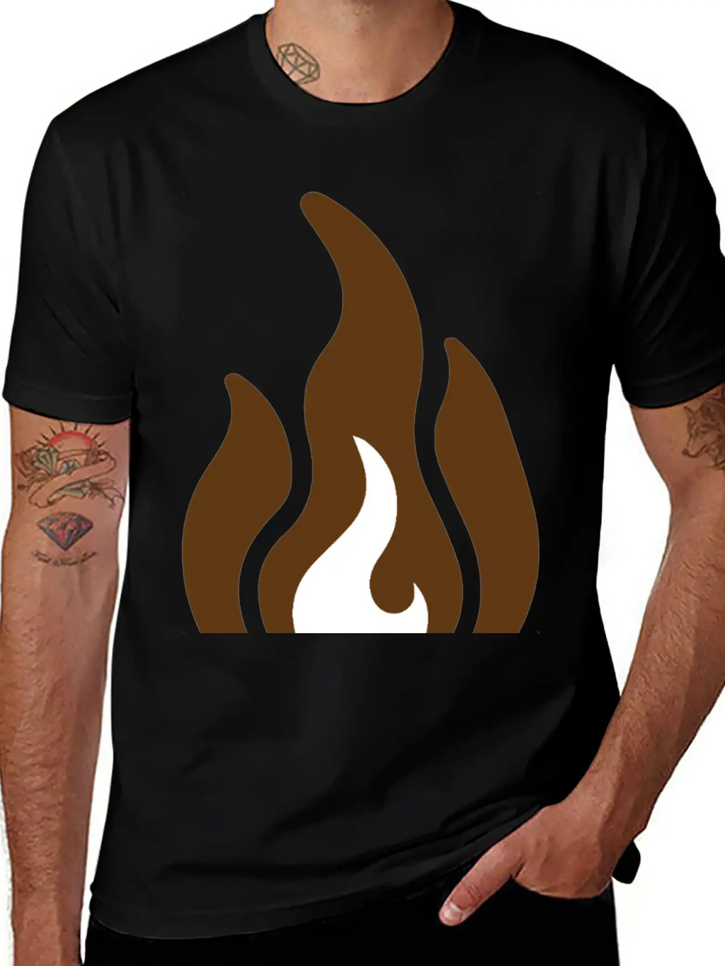 Fire & Flame Basic Graphic T-Shirt – Daily Comfort In Soft Cotton