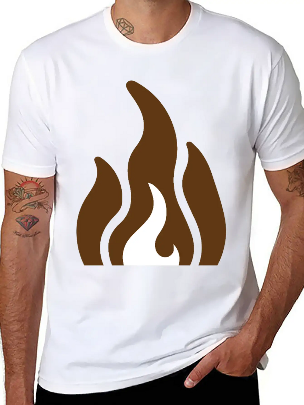 Fire & Flame Basic Graphic T-Shirt – Daily Comfort In Soft Cotton