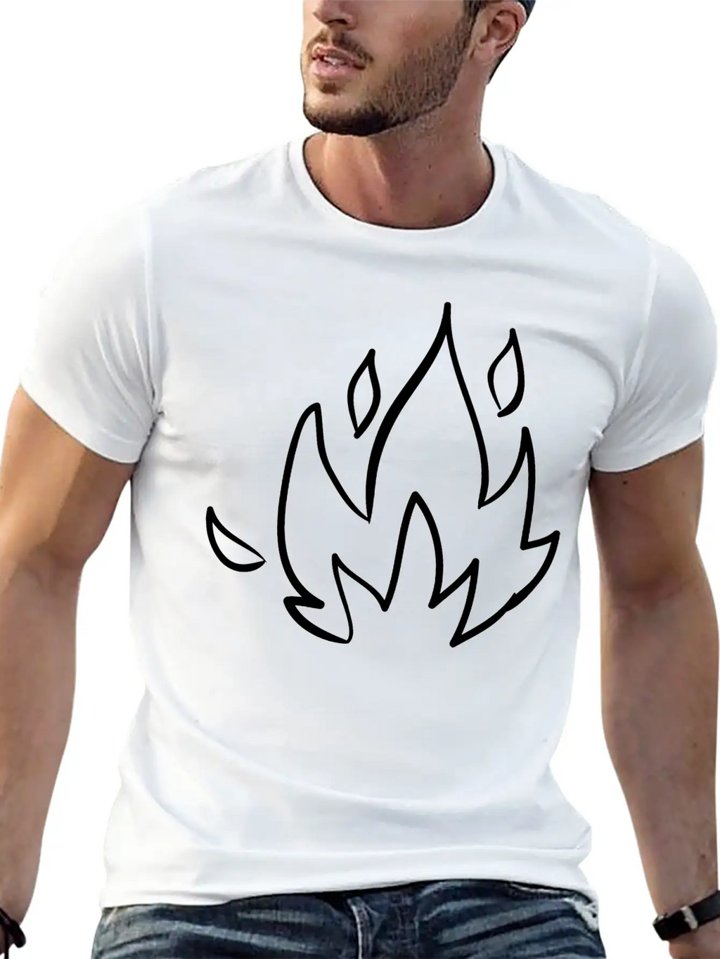 Fire, Nature, Camp, Wildlife, Wilderness, Symbols Unisex Casual T-Shirt – Clean Design For Daily Comfort