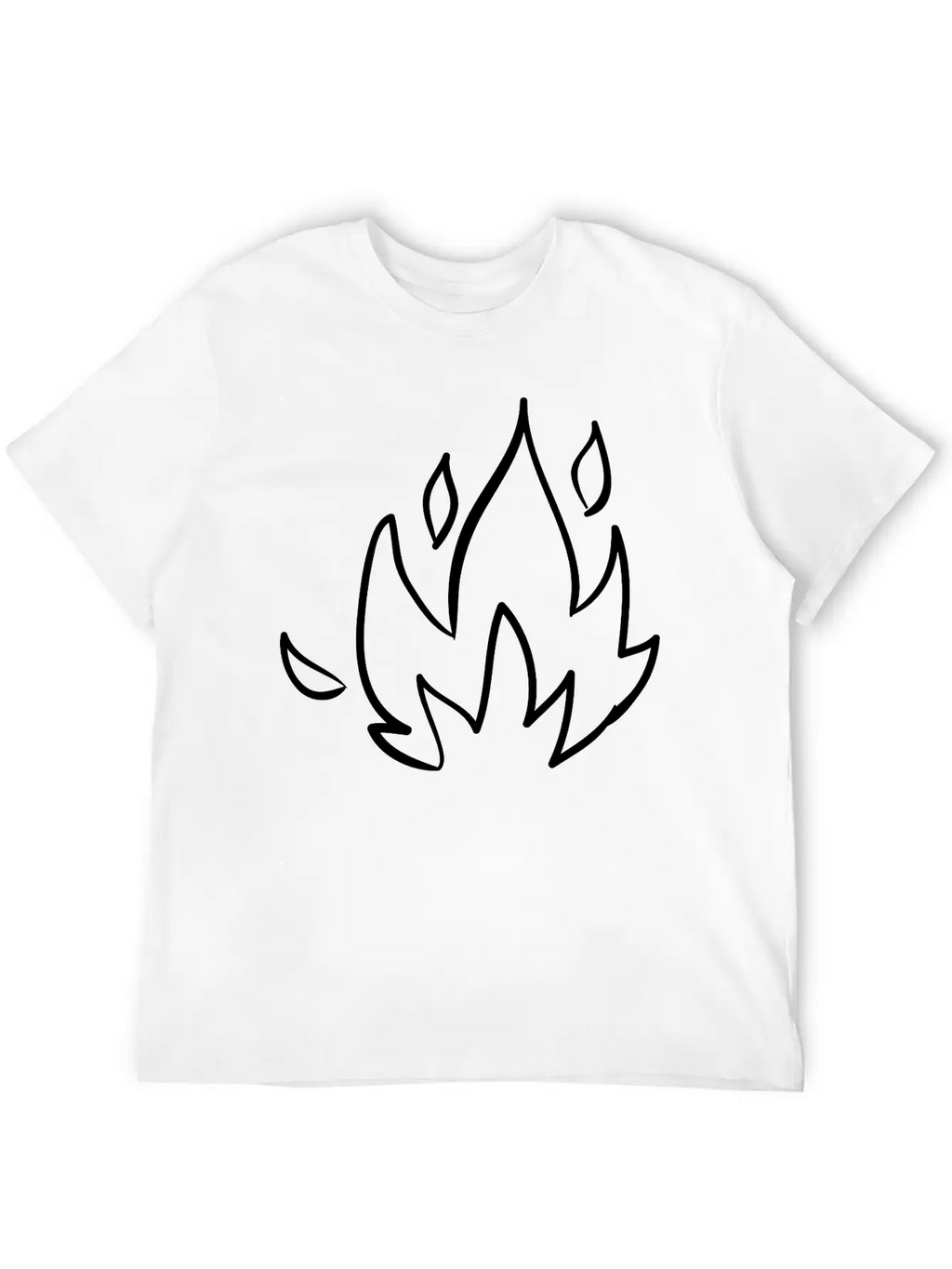 Fire, Nature, Camp, Wildlife, Wilderness, Symbols Unisex Casual T-Shirt – Clean Design For Daily Comfort