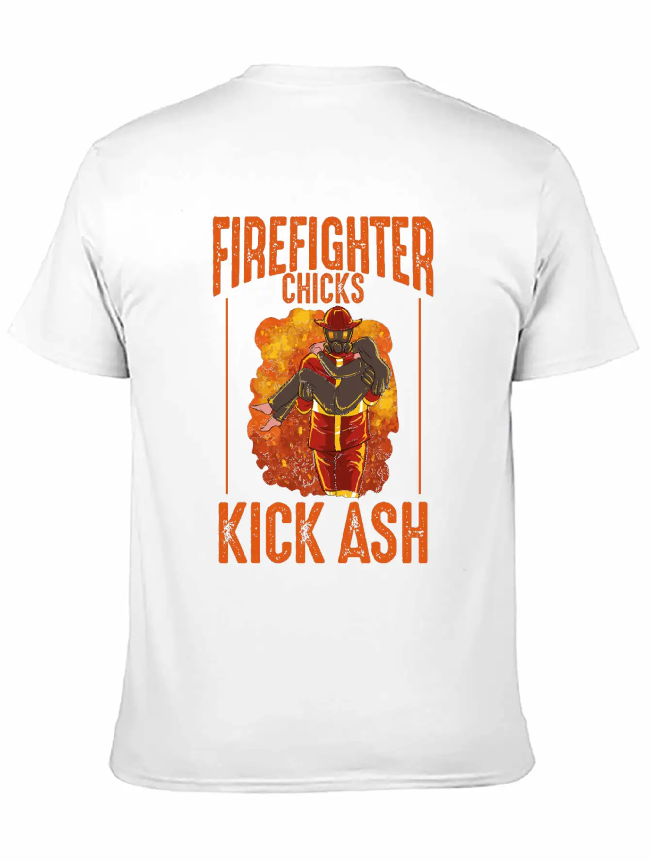 Firefighter Chick Kick Ash Design For A Firewomen Basic Graphic T-Shirt – Daily Comfort In Soft Cotton
