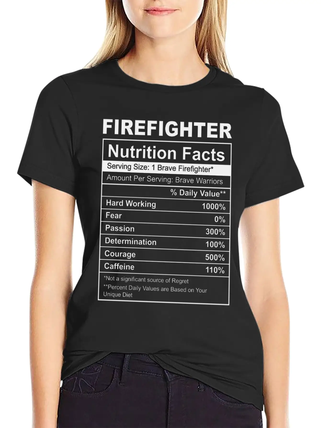 Firefighter Nutrition Facts, Nutrition Facts Shirt Basic Graphic T-Shirt – Daily Comfort In Soft Cotton