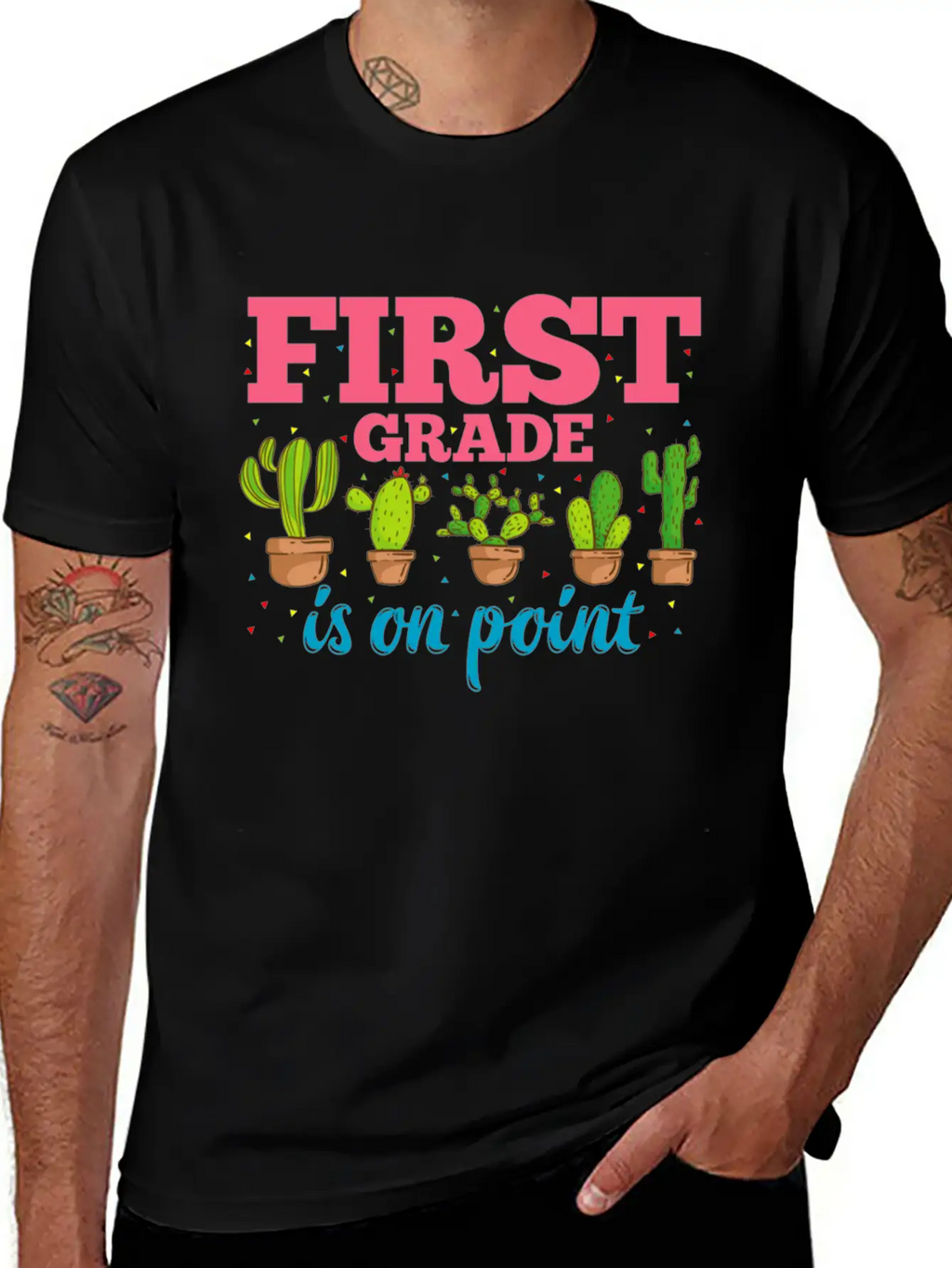 First Grade Is On Point Design 1st Grade Teacher Classic Cotton Tee – Unisex Comfort For Any Season