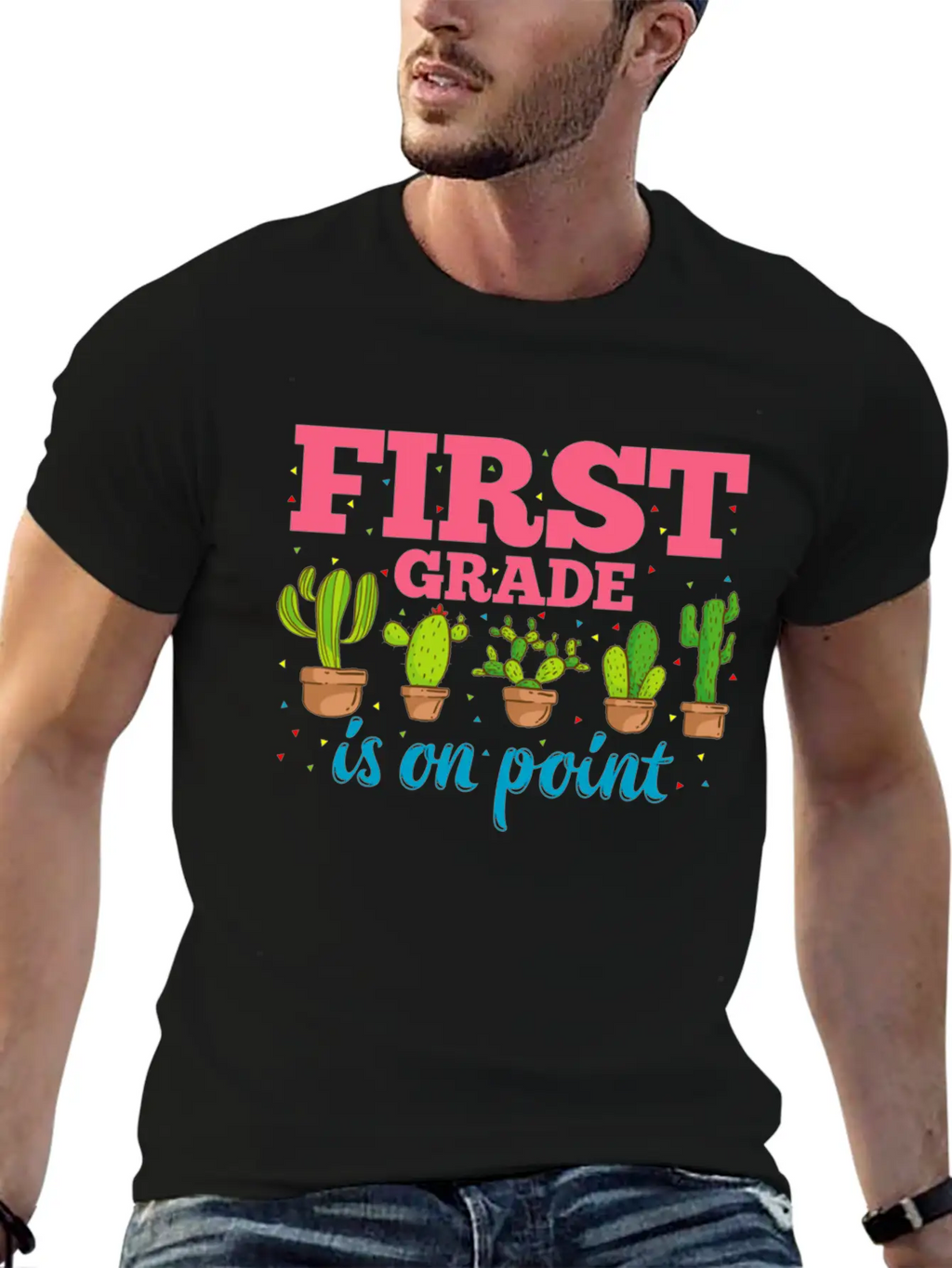 First Grade Is On Point Design 1st Grade Teacher Classic Cotton Tee – Unisex Comfort For Any Season
