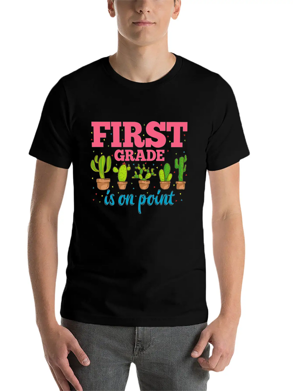First Grade Is On Point Design 1st Grade Teacher Classic Cotton Tee – Unisex Comfort For Any Season