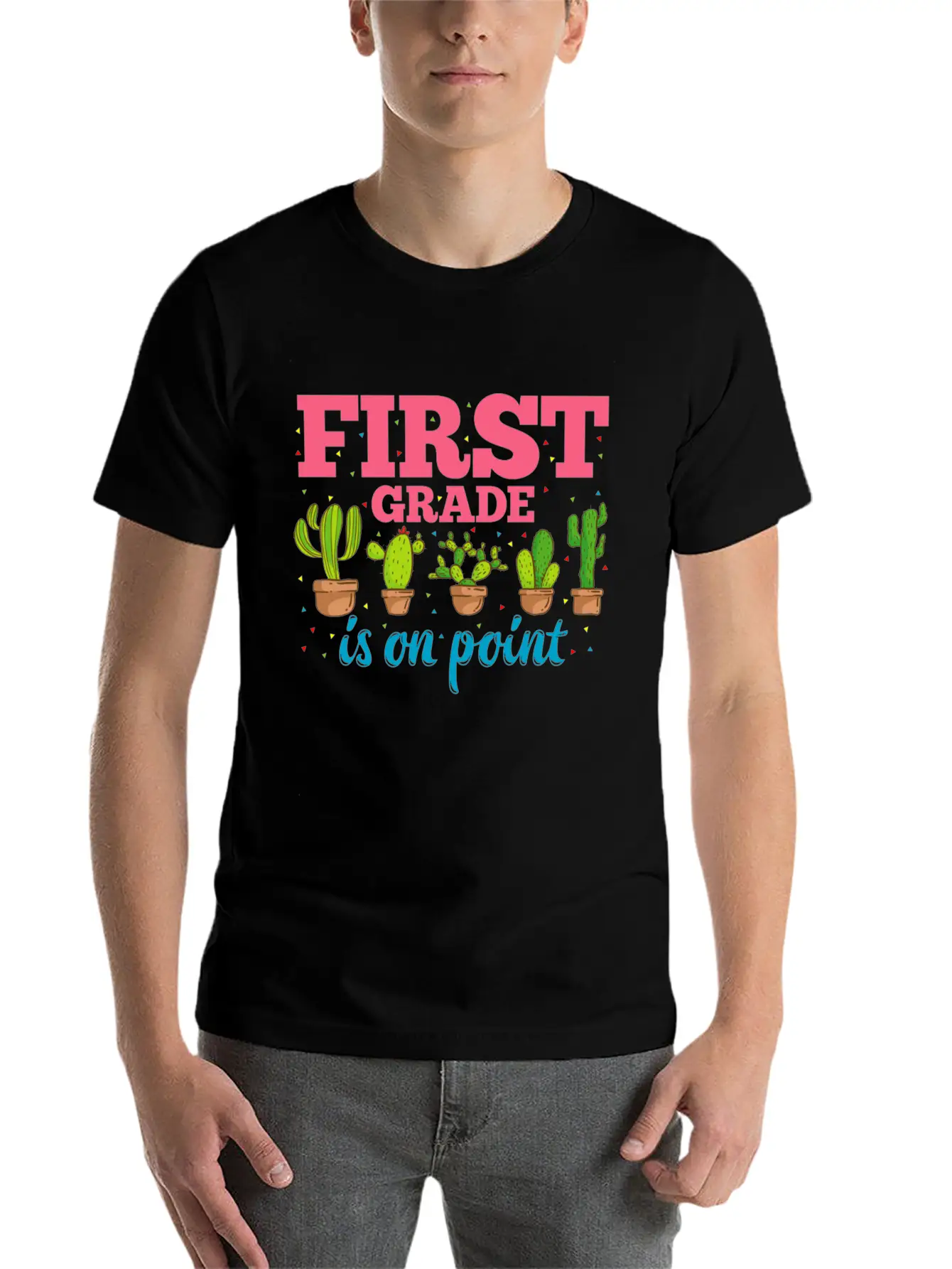 First Grade Is On Point Design 1st Grade Teacher Classic Cotton Tee – Unisex Comfort For Any Season