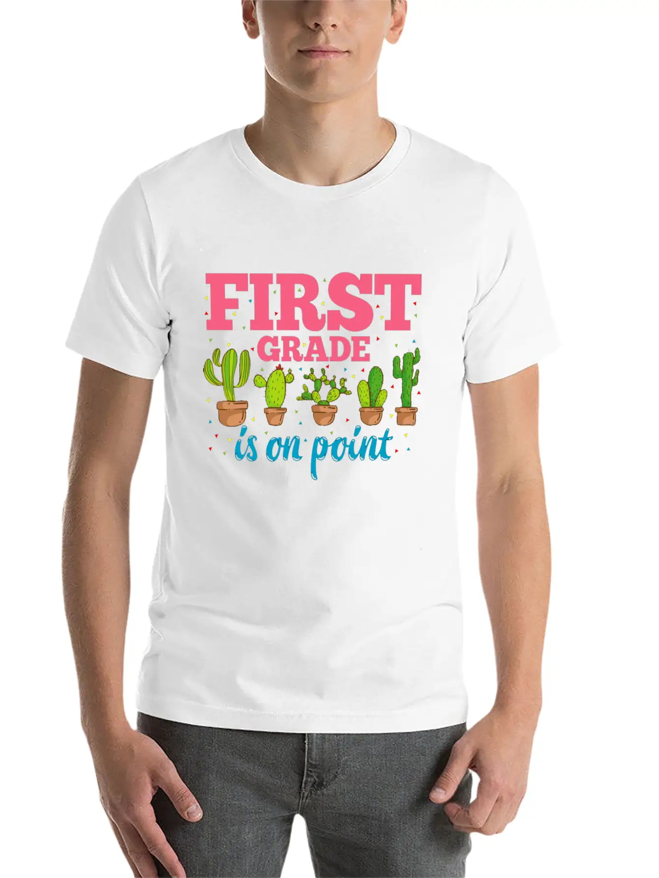 First Grade Is On Point Design 1st Grade Teacher Classic Cotton Tee – Unisex Comfort For Any Season