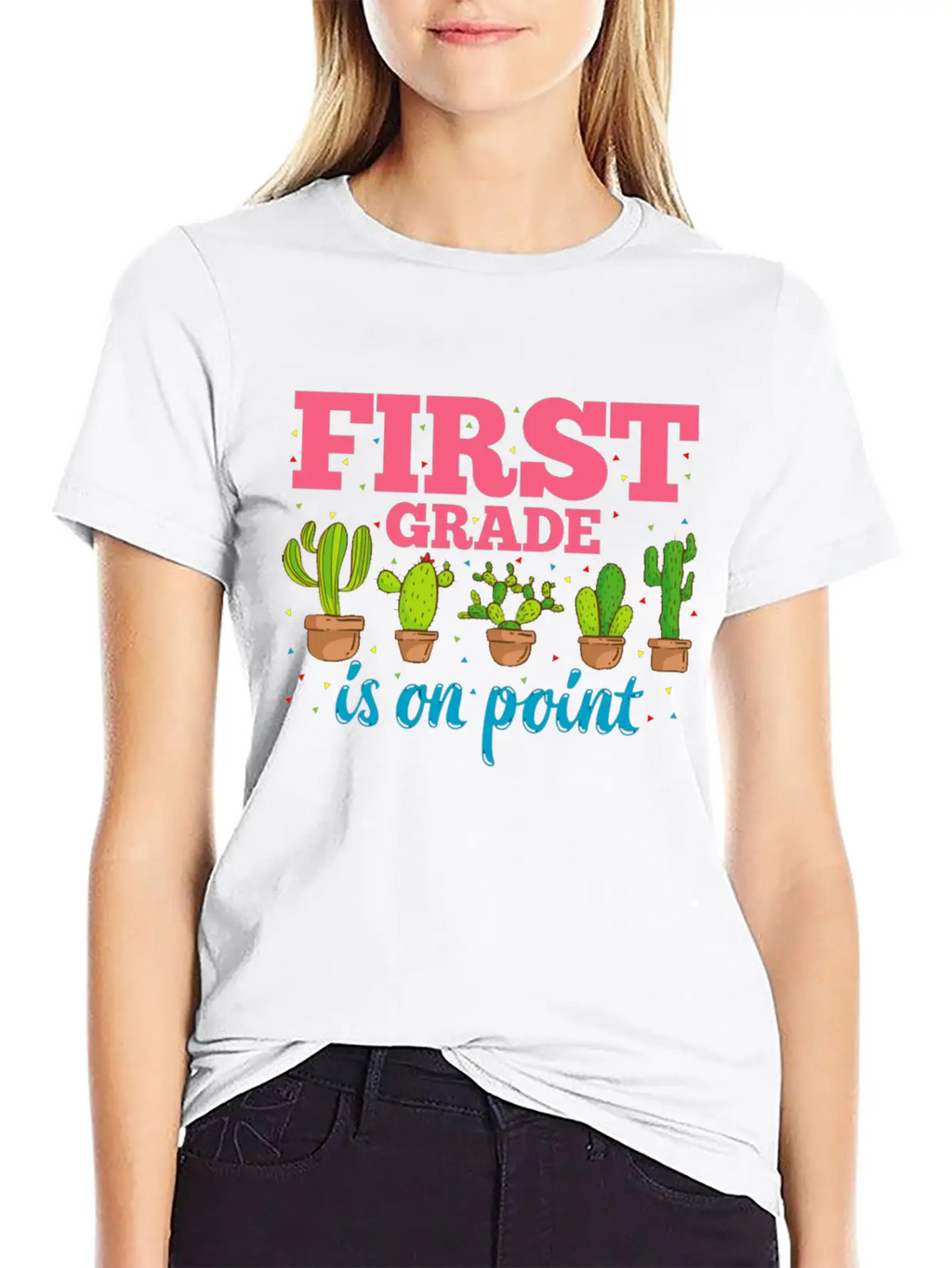 First Grade Is On Point Design 1st Grade Teacher Classic Cotton Tee – Unisex Comfort For Any Season