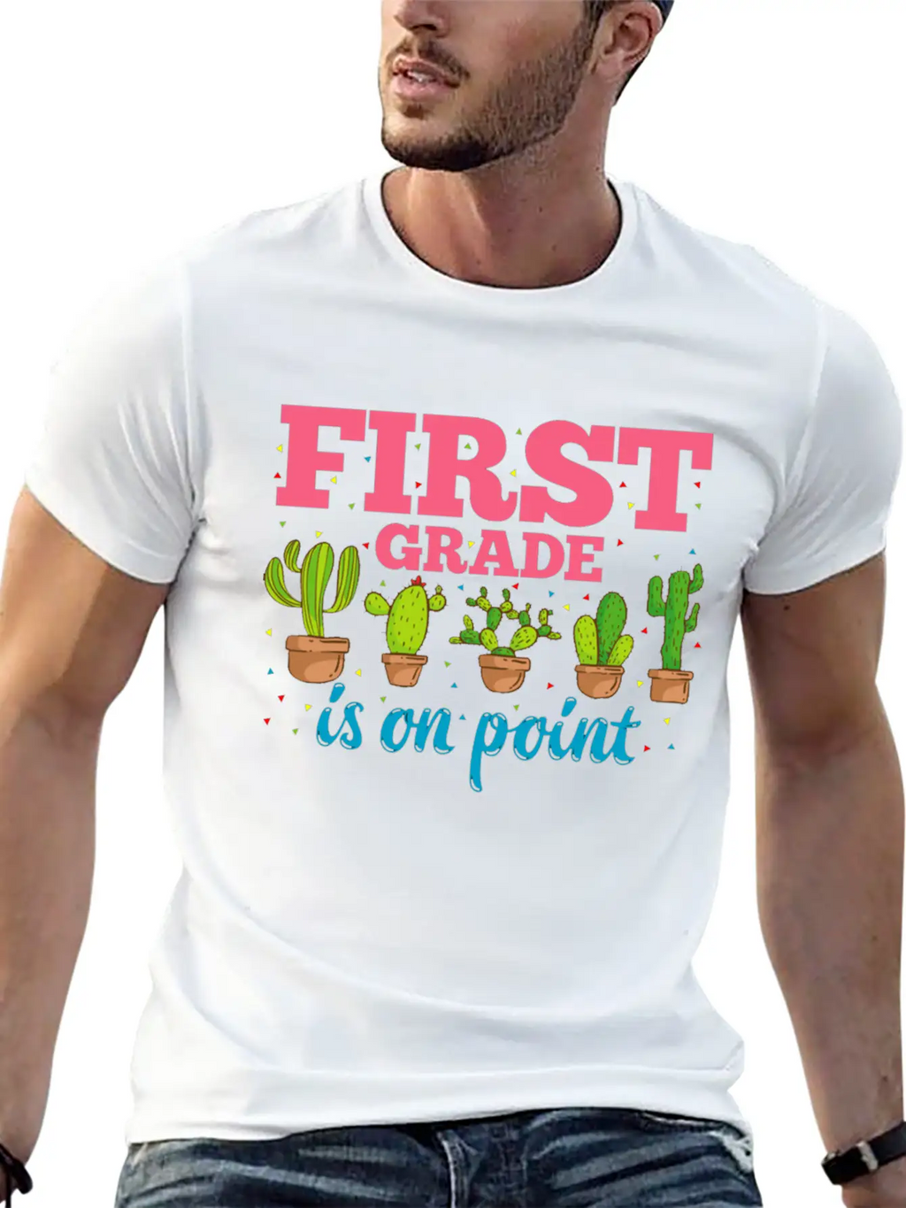 First Grade Is On Point Design 1st Grade Teacher Classic Cotton Tee – Unisex Comfort For Any Season