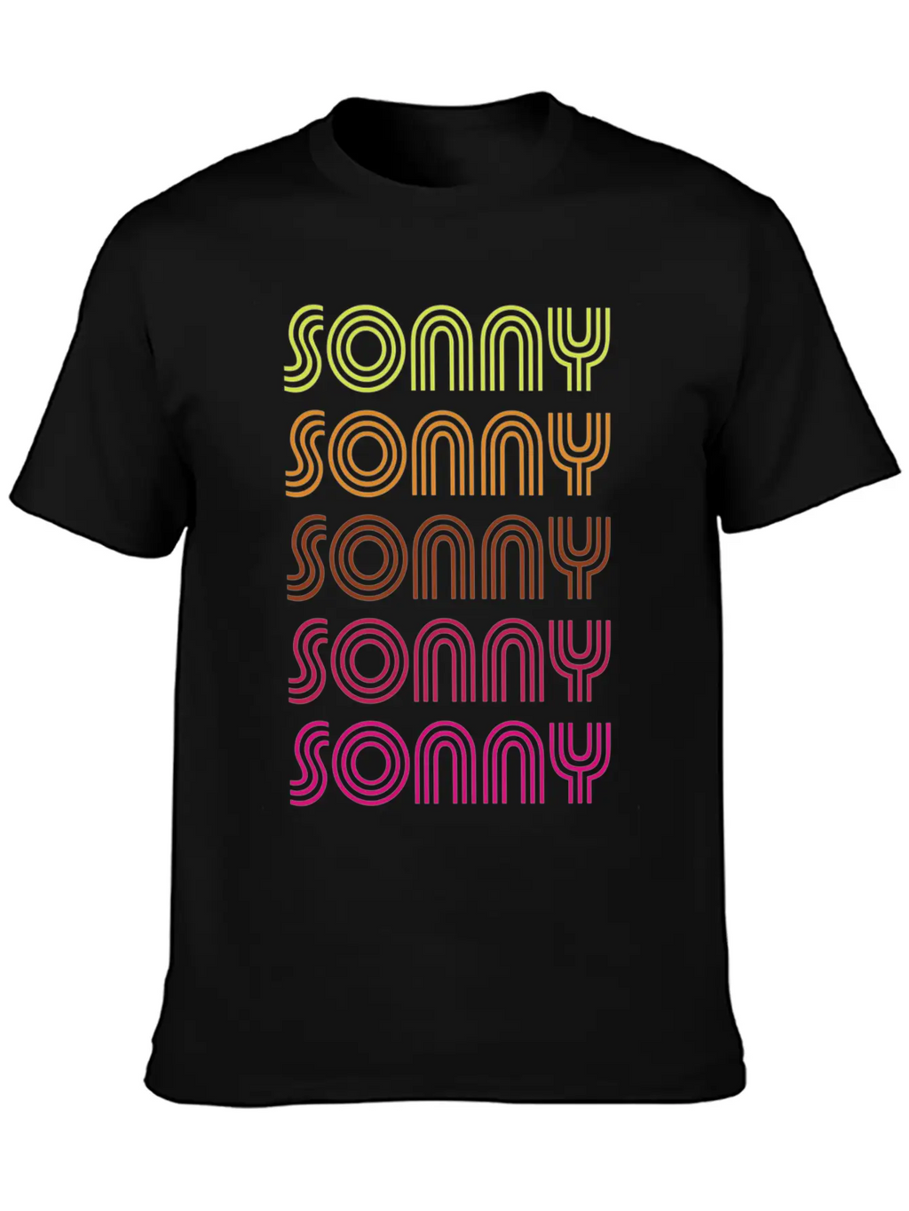First Name Sonny Funky Disco Basic Graphic T-Shirt – Daily Comfort In Soft Cotton