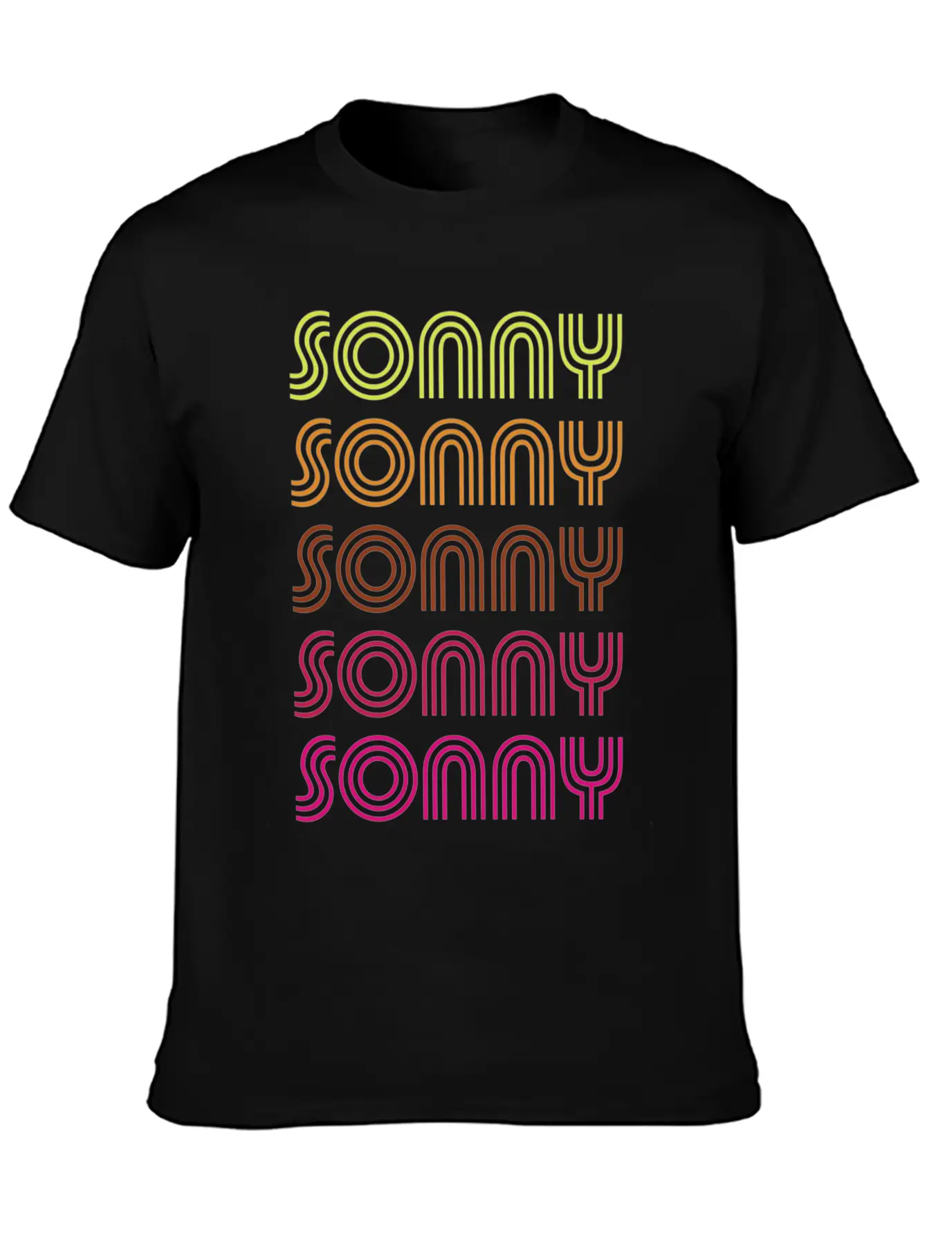 First Name Sonny Funky Disco Basic Graphic T-Shirt – Daily Comfort In Soft Cotton