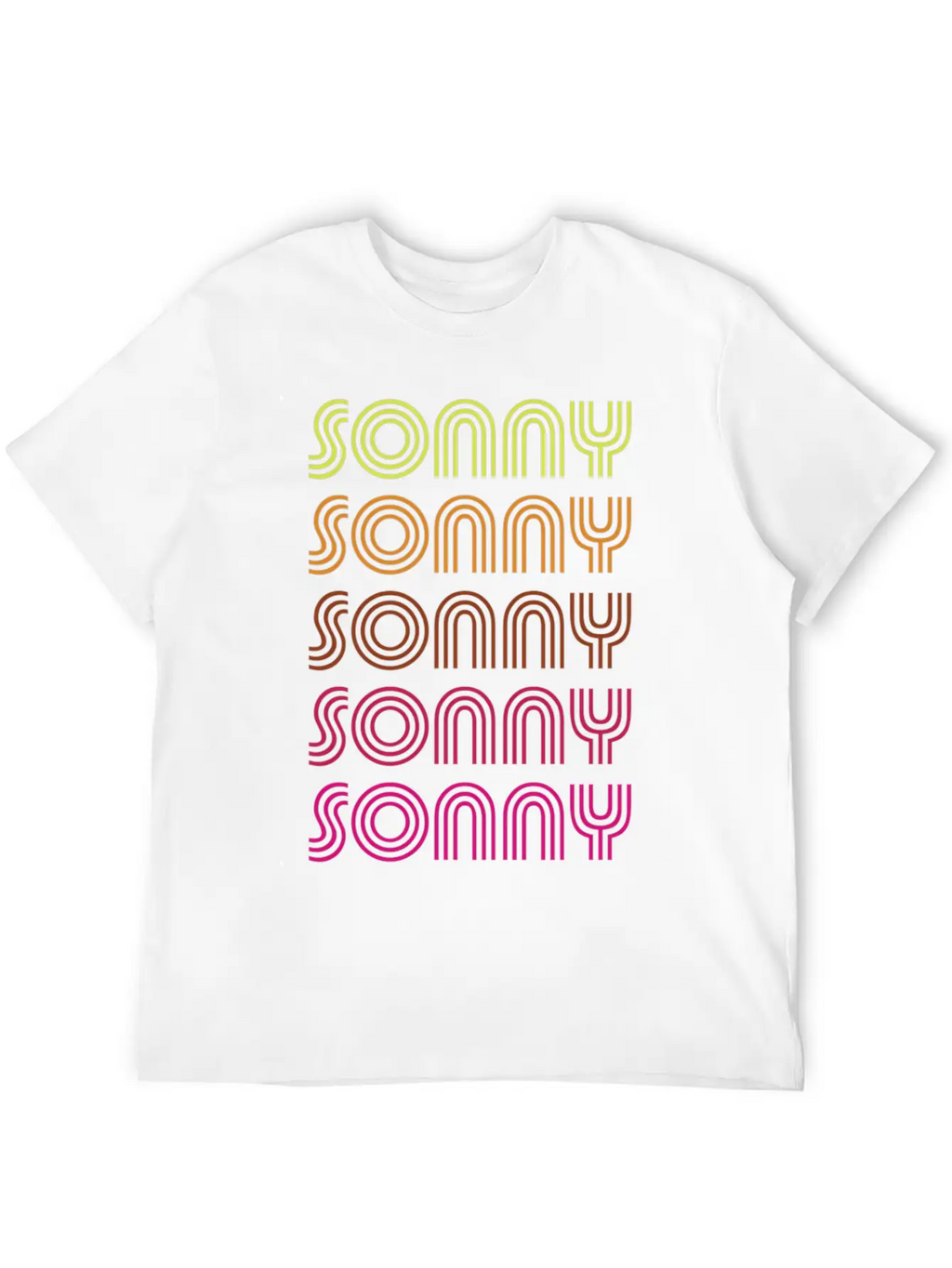 First Name Sonny Funky Disco Basic Graphic T-Shirt – Daily Comfort In Soft Cotton