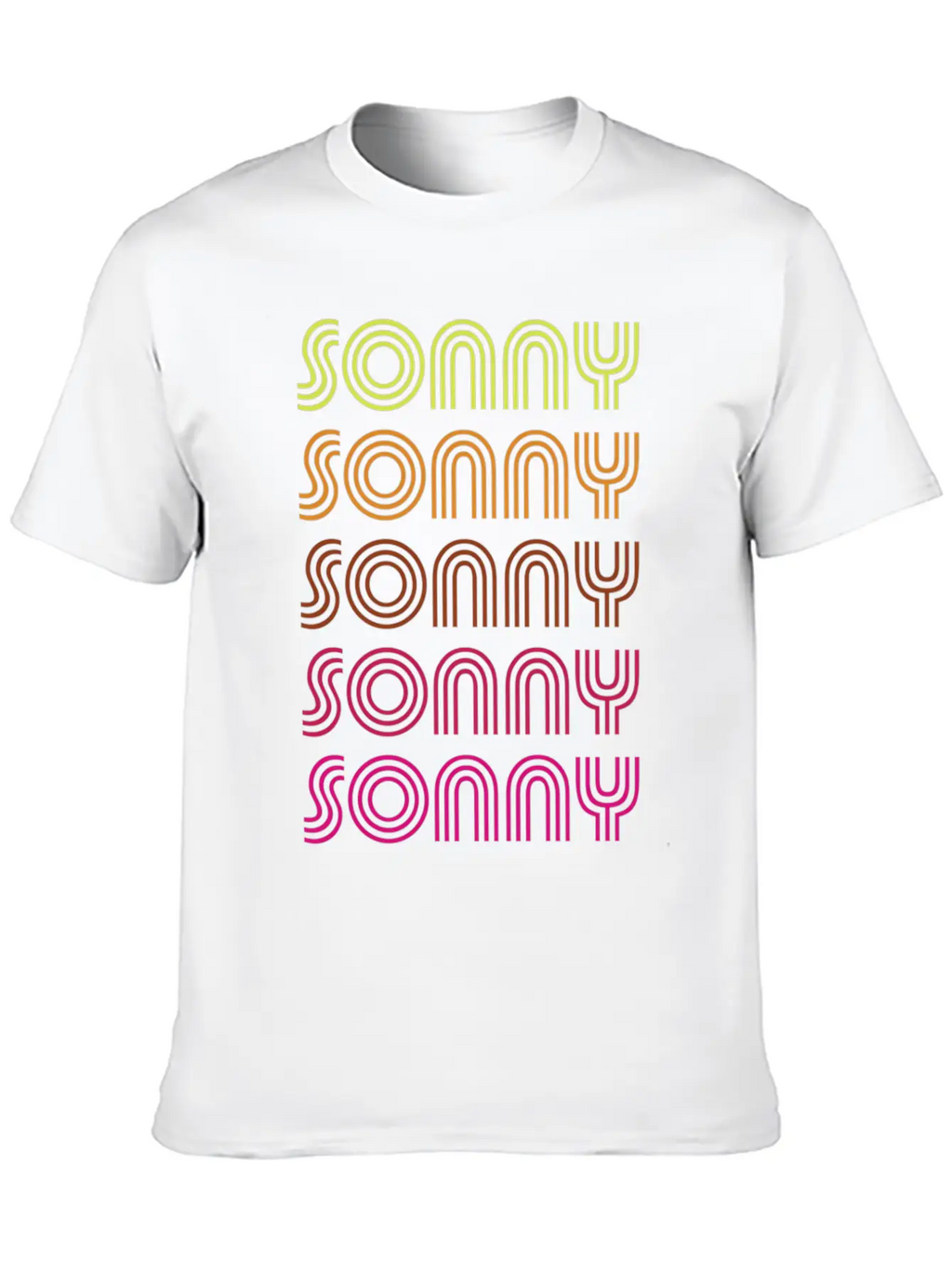 First Name Sonny Funky Disco Basic Graphic T-Shirt – Daily Comfort In Soft Cotton