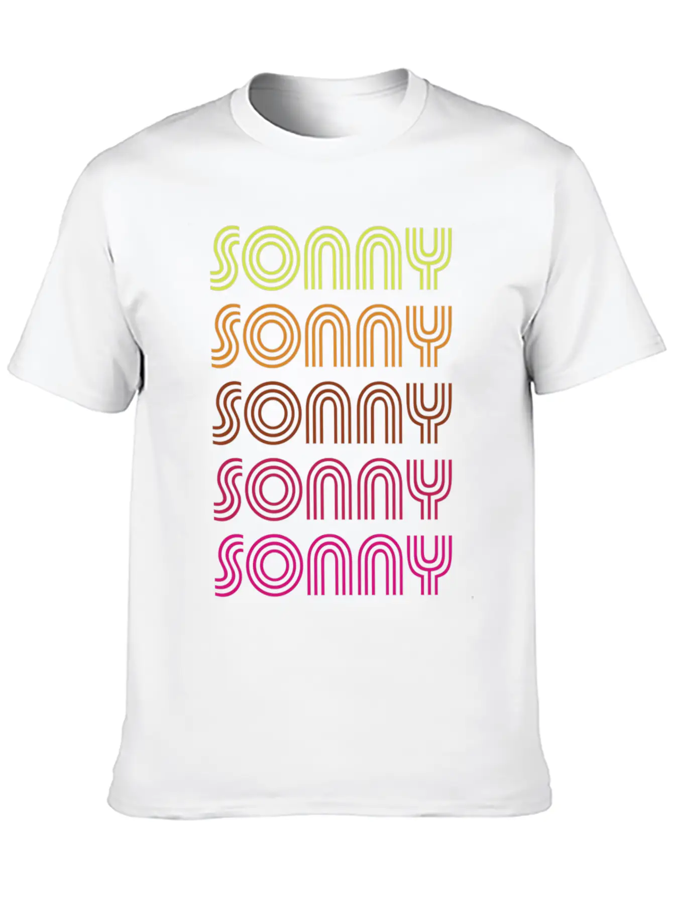 First Name Sonny Funky Disco Basic Graphic T-Shirt – Daily Comfort In Soft Cotton
