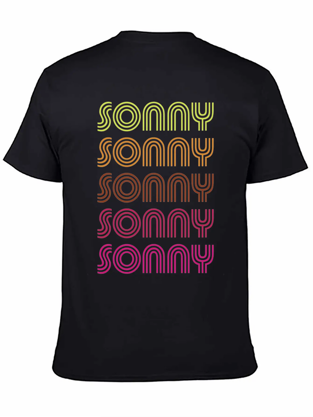 First Name Sonny Funky Disco Basic Graphic T-Shirt – Daily Comfort In Soft Cotton
