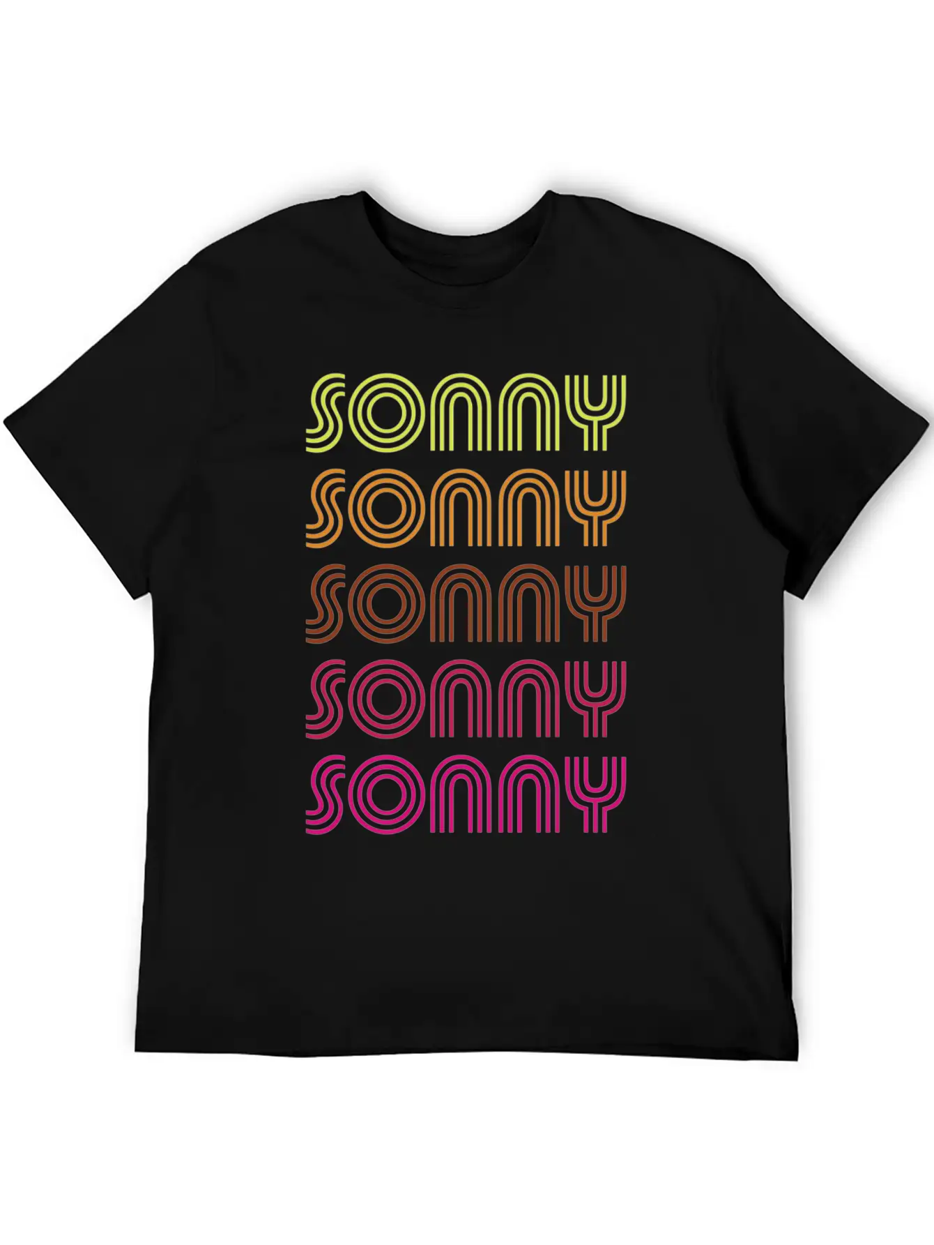 First Name Sonny Funky Disco Basic Graphic T-Shirt – Daily Comfort In Soft Cotton