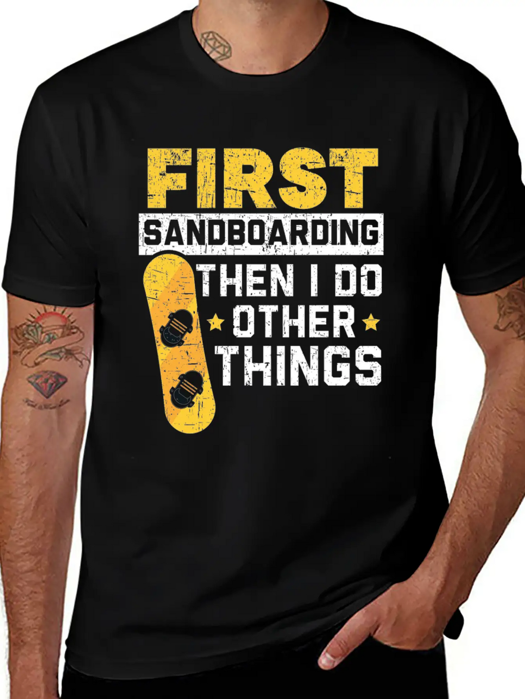 First Sandboarding Then I Do Other Things Classic Cotton Tee – Unisex Comfort For Any Season