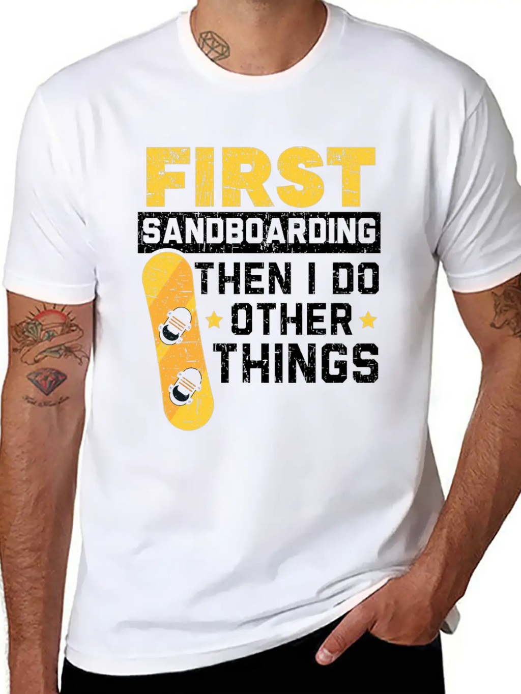 First Sandboarding Then I Do Other Things Classic Cotton Tee – Unisex Comfort For Any Season