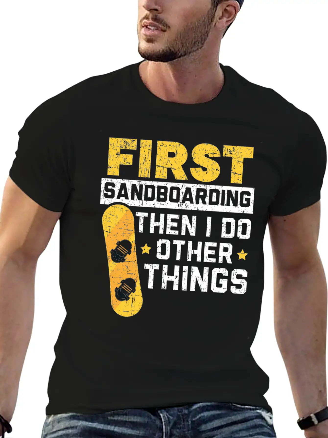 First Sandboarding Then I Do Other Things Classic Cotton Tee – Unisex Comfort For Any Season