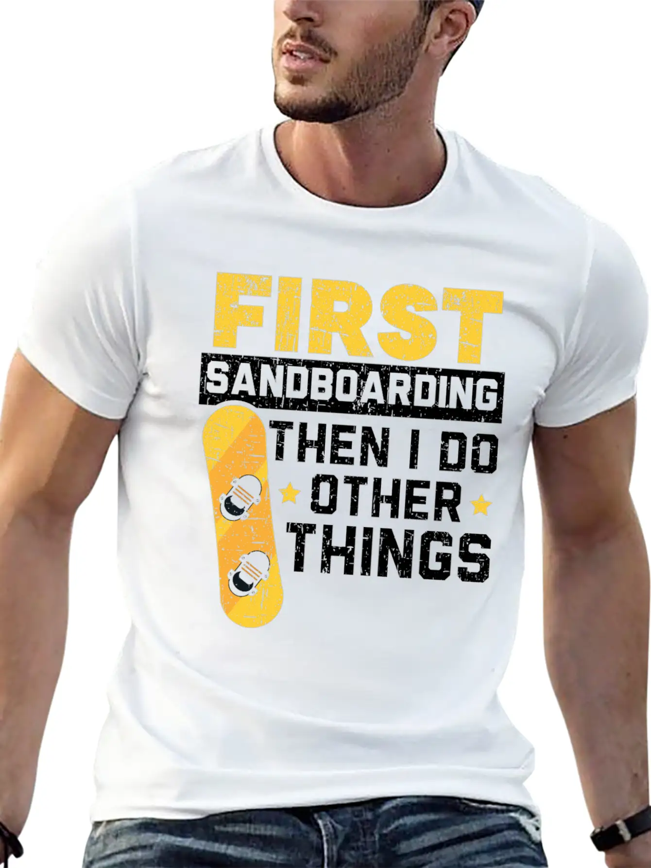 First Sandboarding Then I Do Other Things Classic Cotton Tee – Unisex Comfort For Any Season