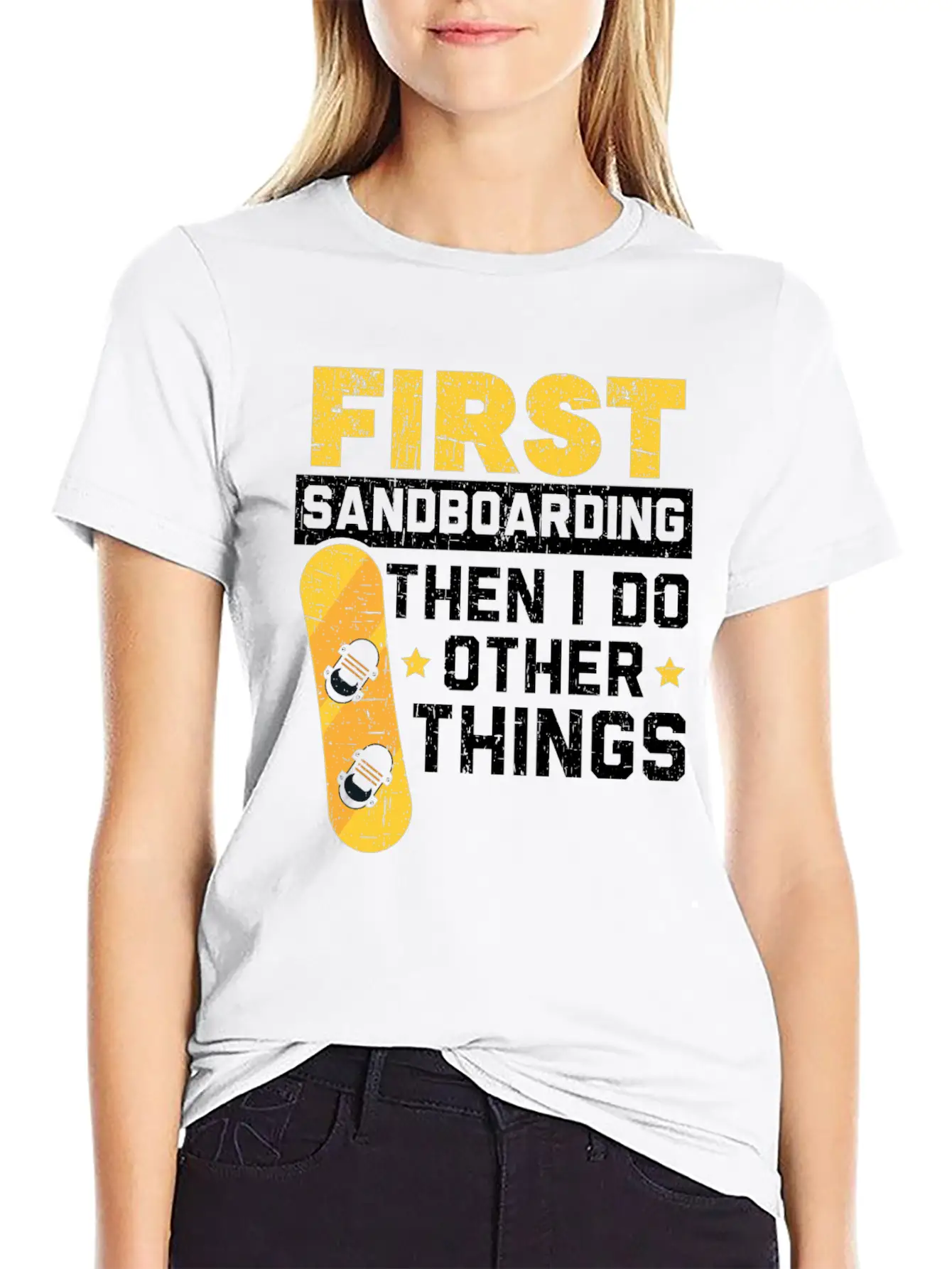 First Sandboarding Then I Do Other Things Classic Cotton Tee – Unisex Comfort For Any Season