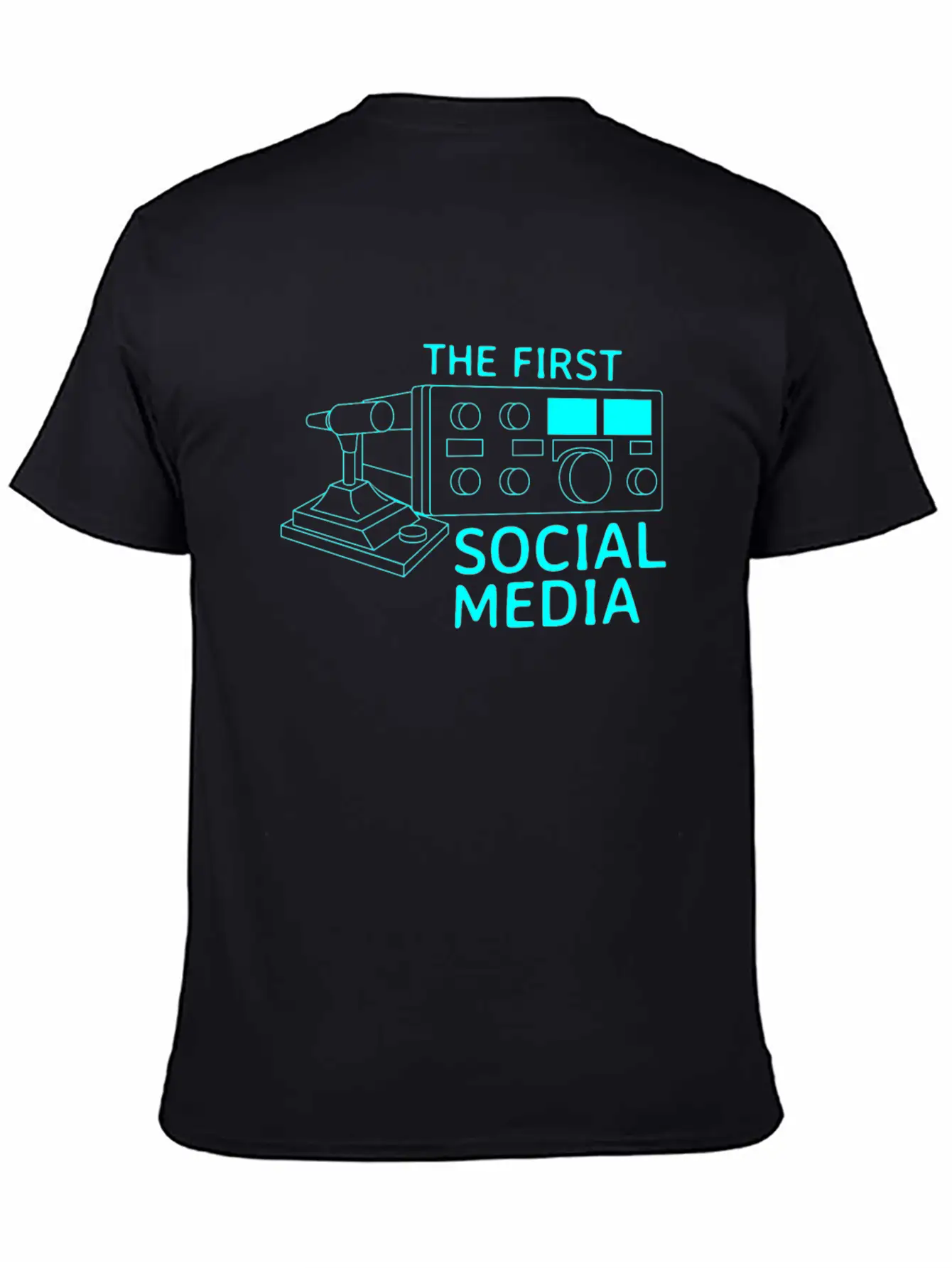 First Social Media Radio Amateur Breathable Graphic T-Shirt – Perfect For Casual Days
