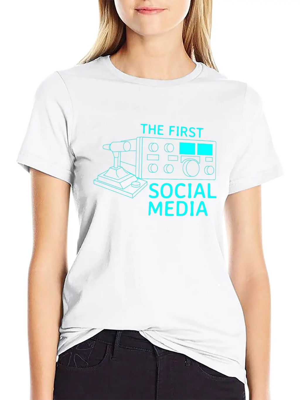 First Social Media Radio Amateur Breathable Graphic T-Shirt – Perfect For Casual Days