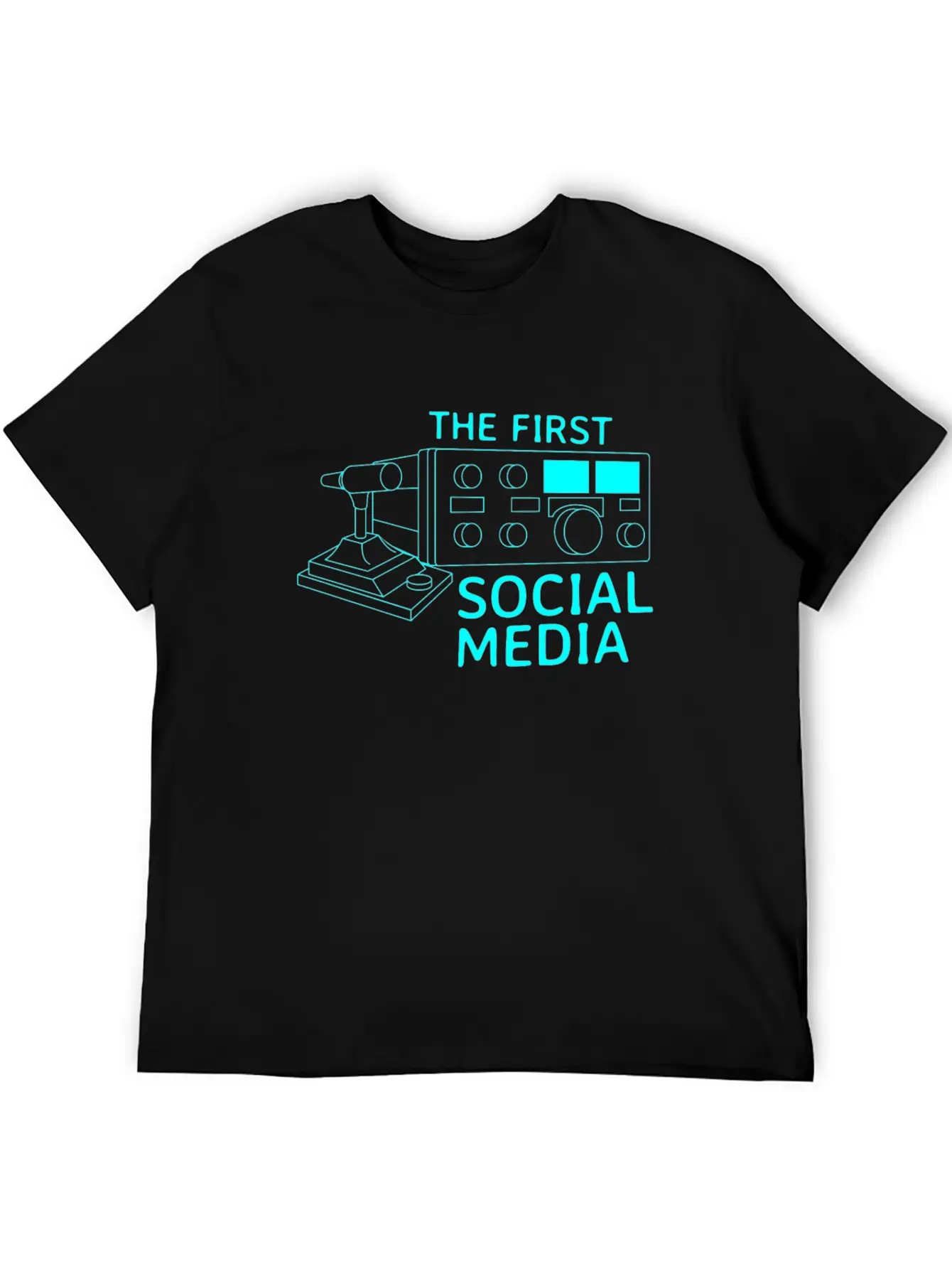 First Social Media Radio Amateur Breathable Graphic T-Shirt – Perfect For Casual Days