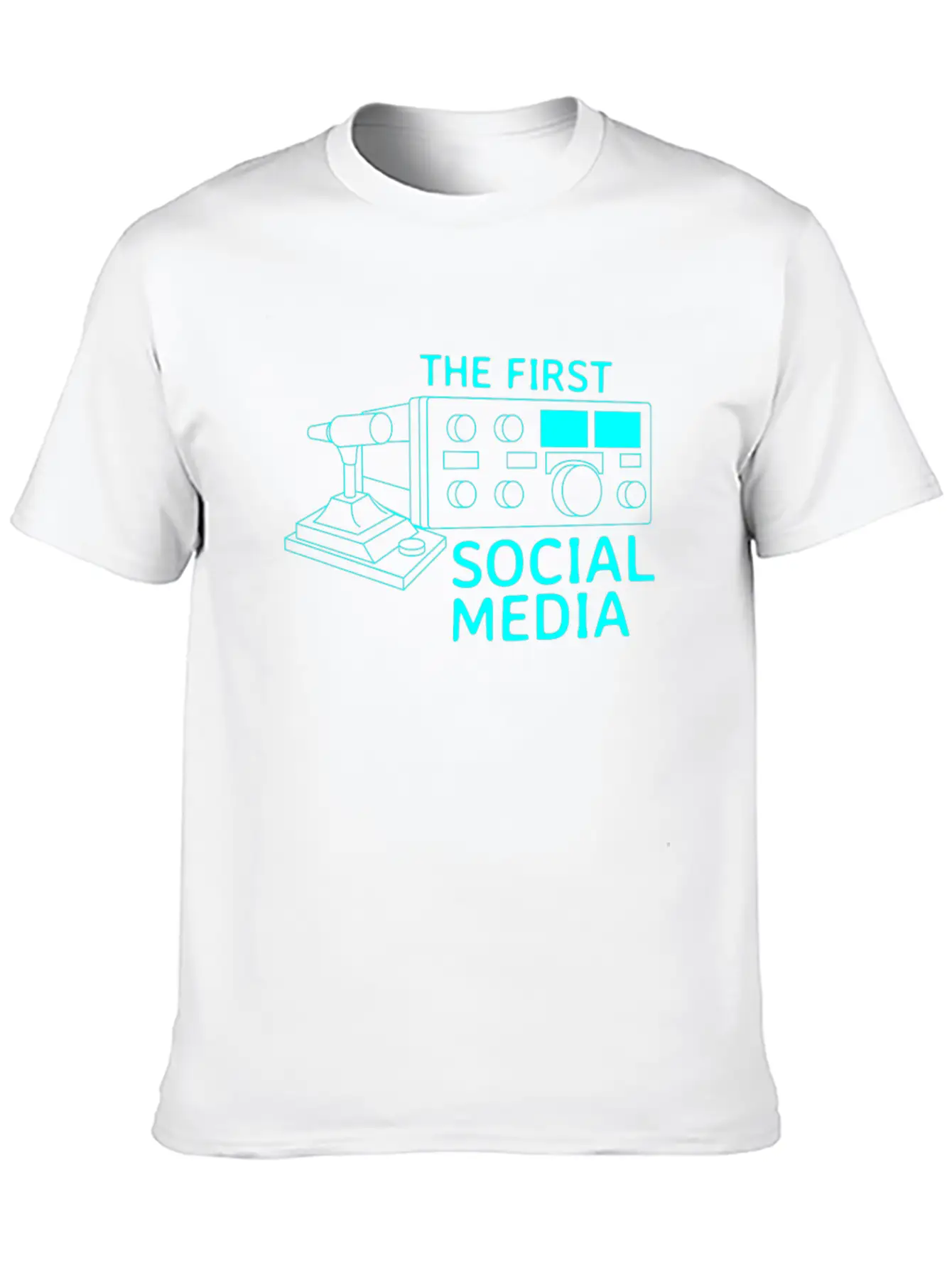 First Social Media Radio Amateur Breathable Graphic T-Shirt – Perfect For Casual Days