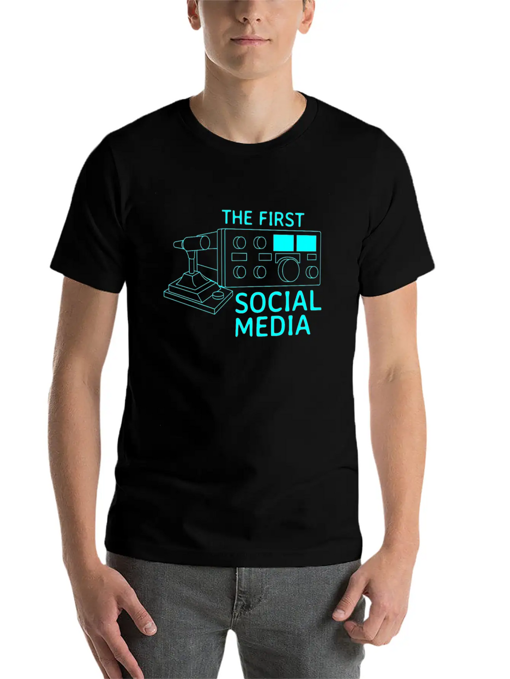 First Social Media Radio Amateur Breathable Graphic T-Shirt – Perfect For Casual Days