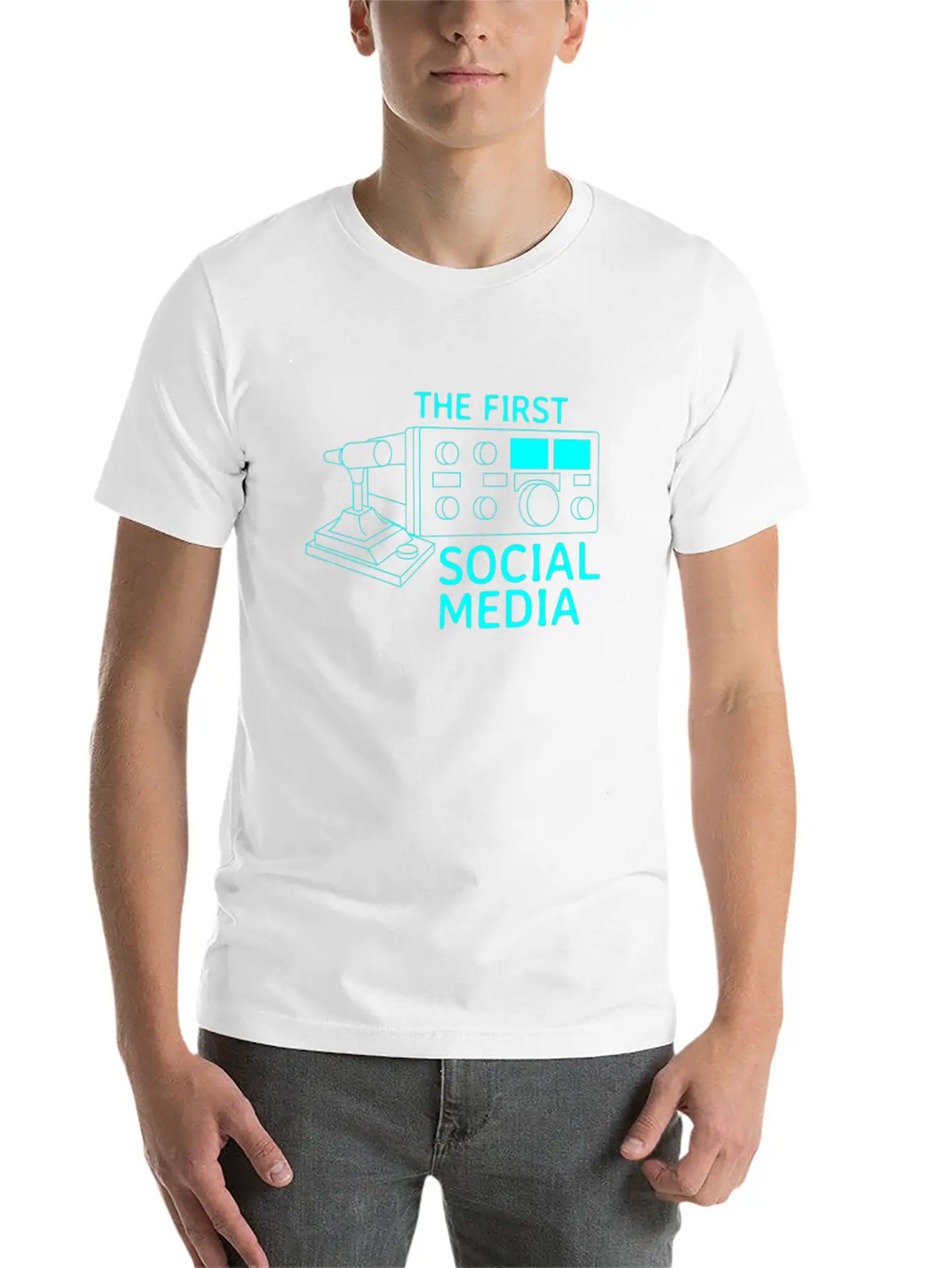 First Social Media Radio Amateur Breathable Graphic T-Shirt – Perfect For Casual Days