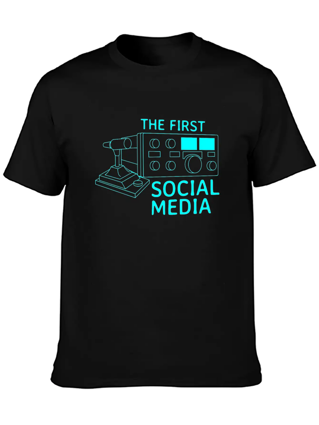 First Social Media Radio Amateur Breathable Graphic T-Shirt – Perfect For Casual Days