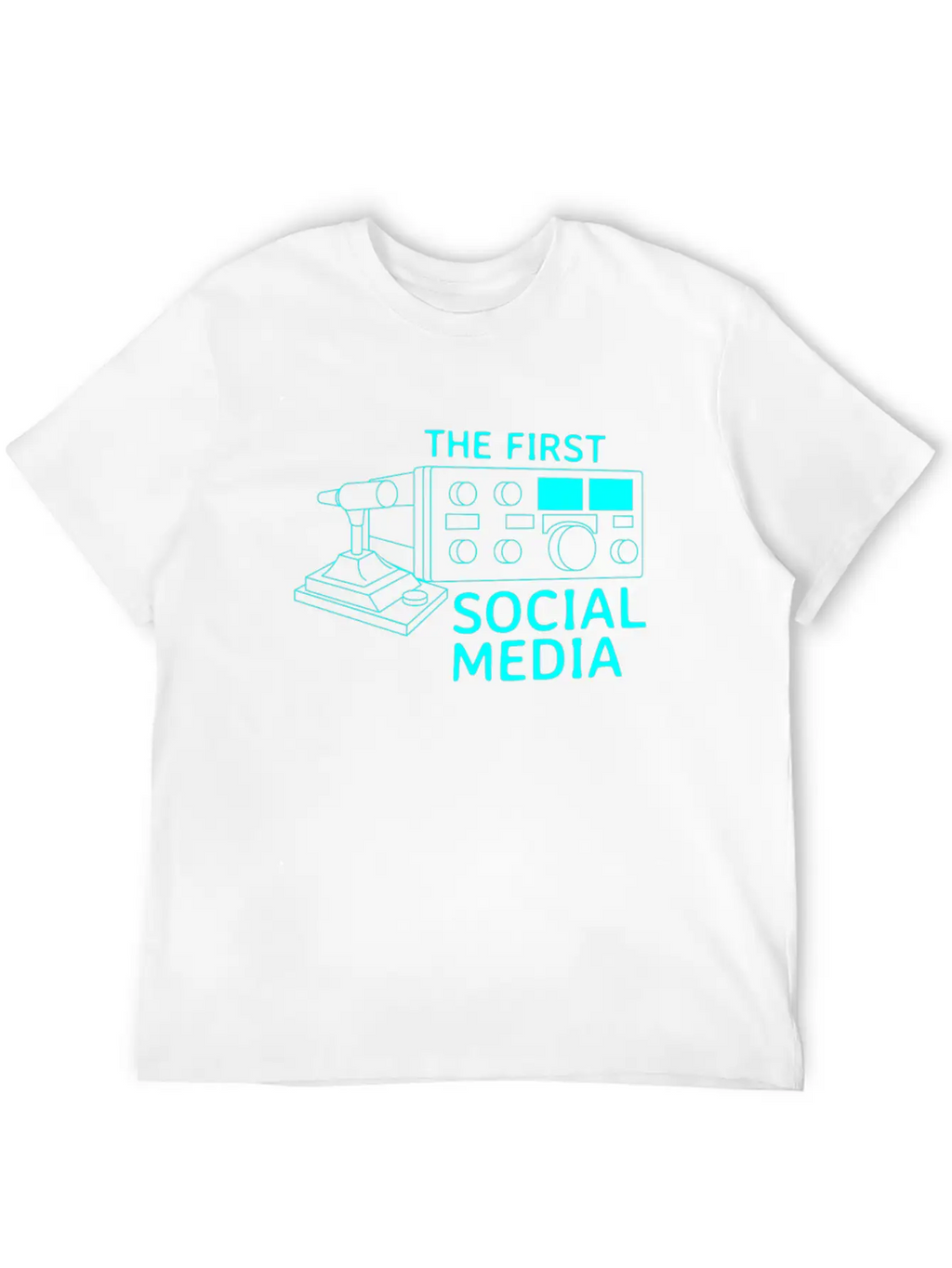 First Social Media Radio Amateur Breathable Graphic T-Shirt – Perfect For Casual Days