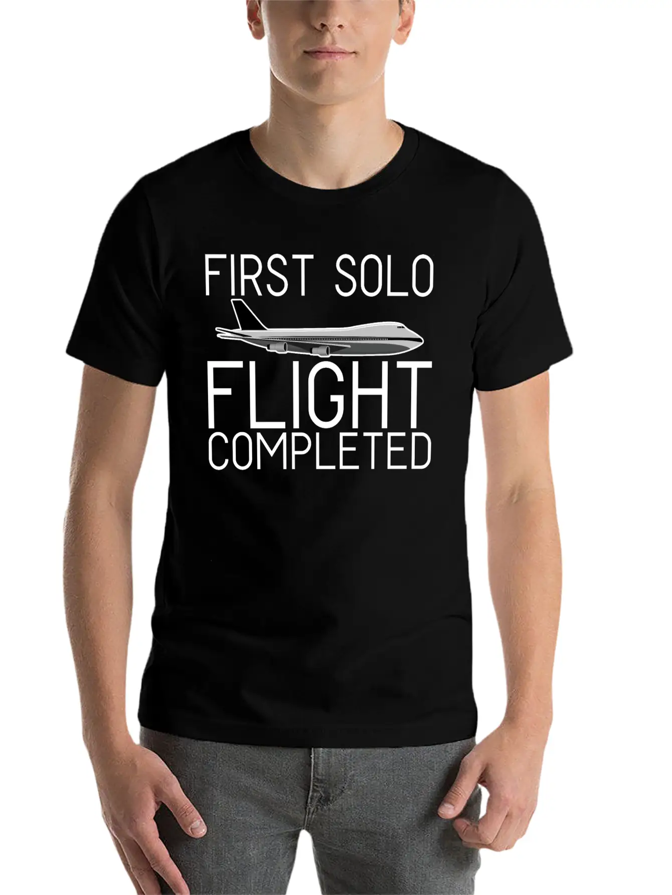 First Solo Flight Completed 4 Breathable Soft Cotton T-Shirt – Timeless Casual Look