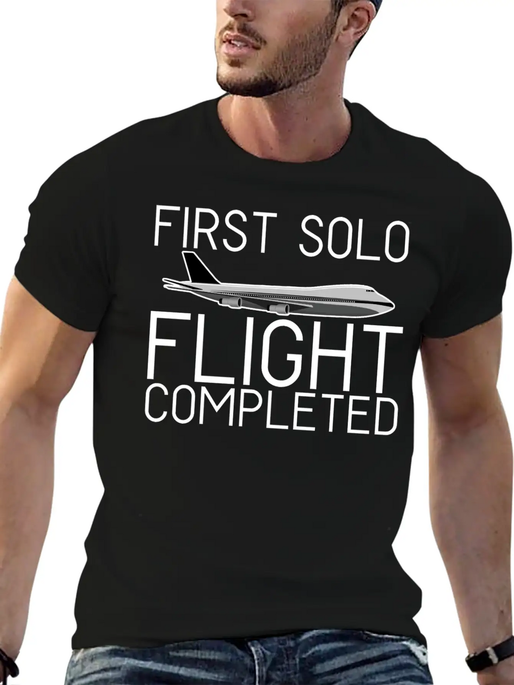 First Solo Flight Completed 4 Breathable Soft Cotton T-Shirt – Timeless Casual Look