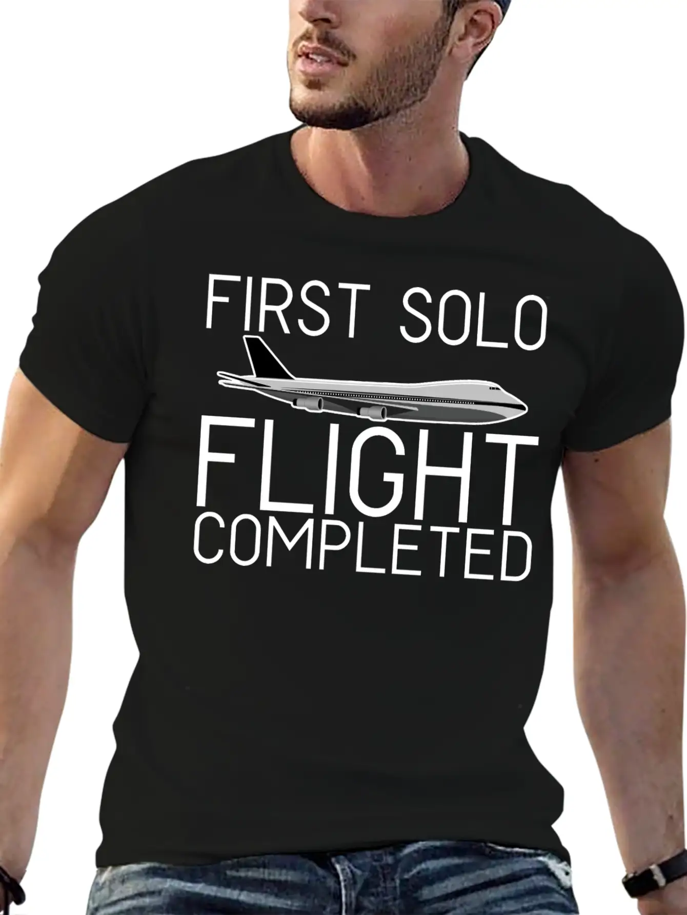 First Solo Flight Completed 4 Breathable Soft Cotton T-Shirt – Timeless Casual Look
