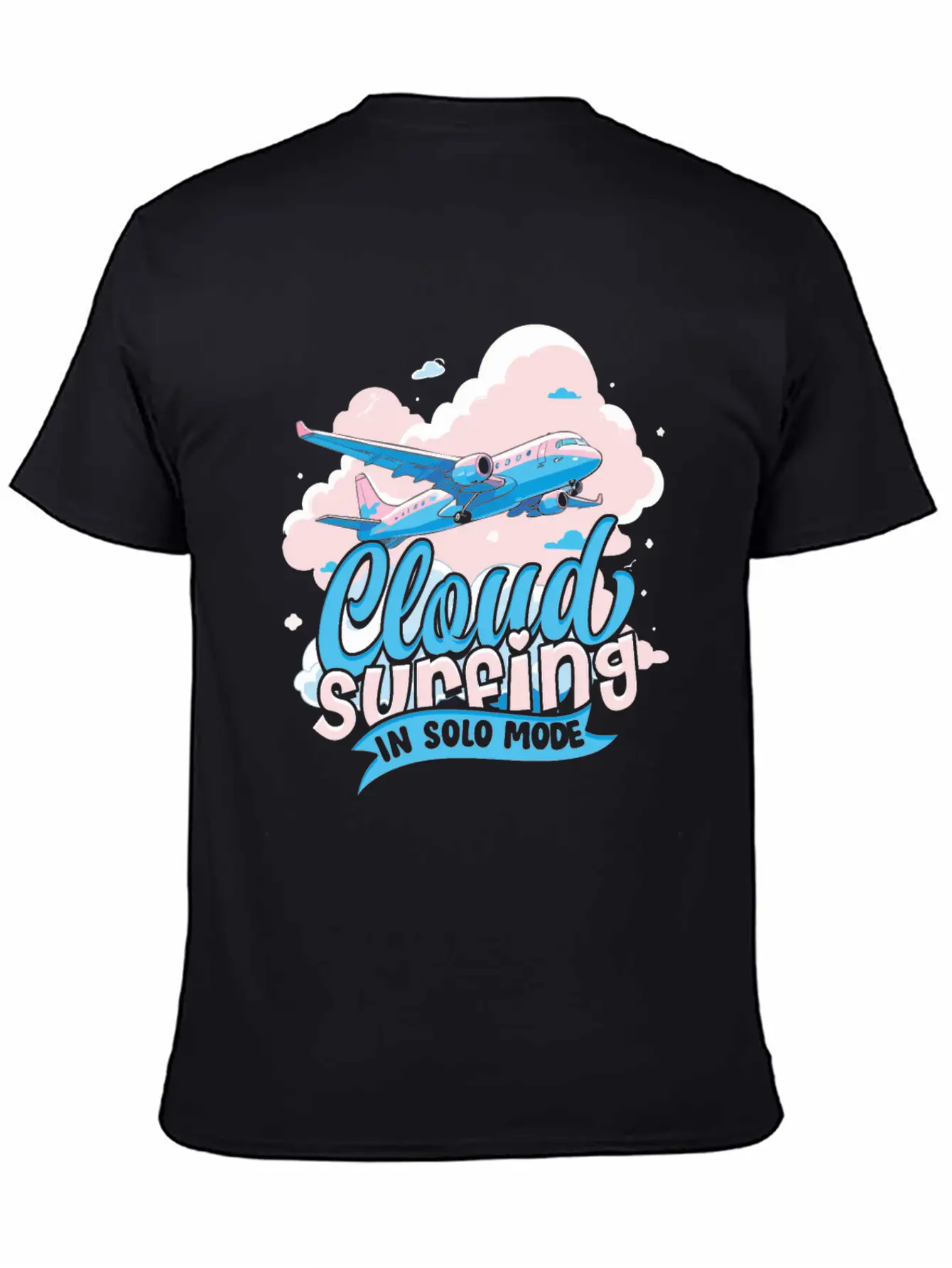 First Solo Flight Pilot Cloud Surfing In Solo Mode Relaxed Everyday Tee – Lightweight And Durable Cotton