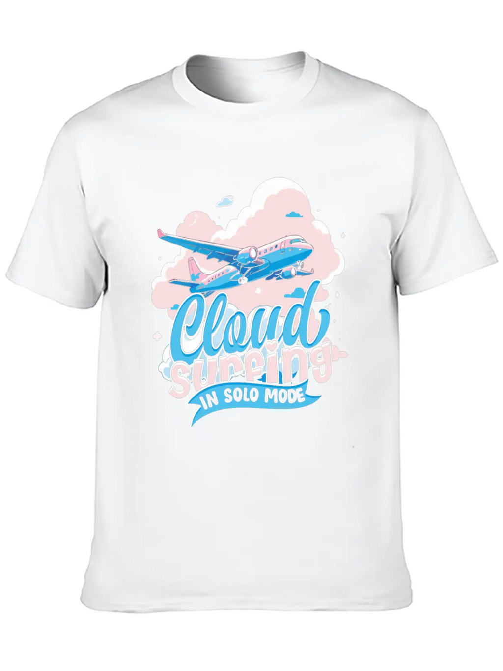 First Solo Flight Pilot Cloud Surfing In Solo Mode Relaxed Everyday Tee – Lightweight And Durable Cotton