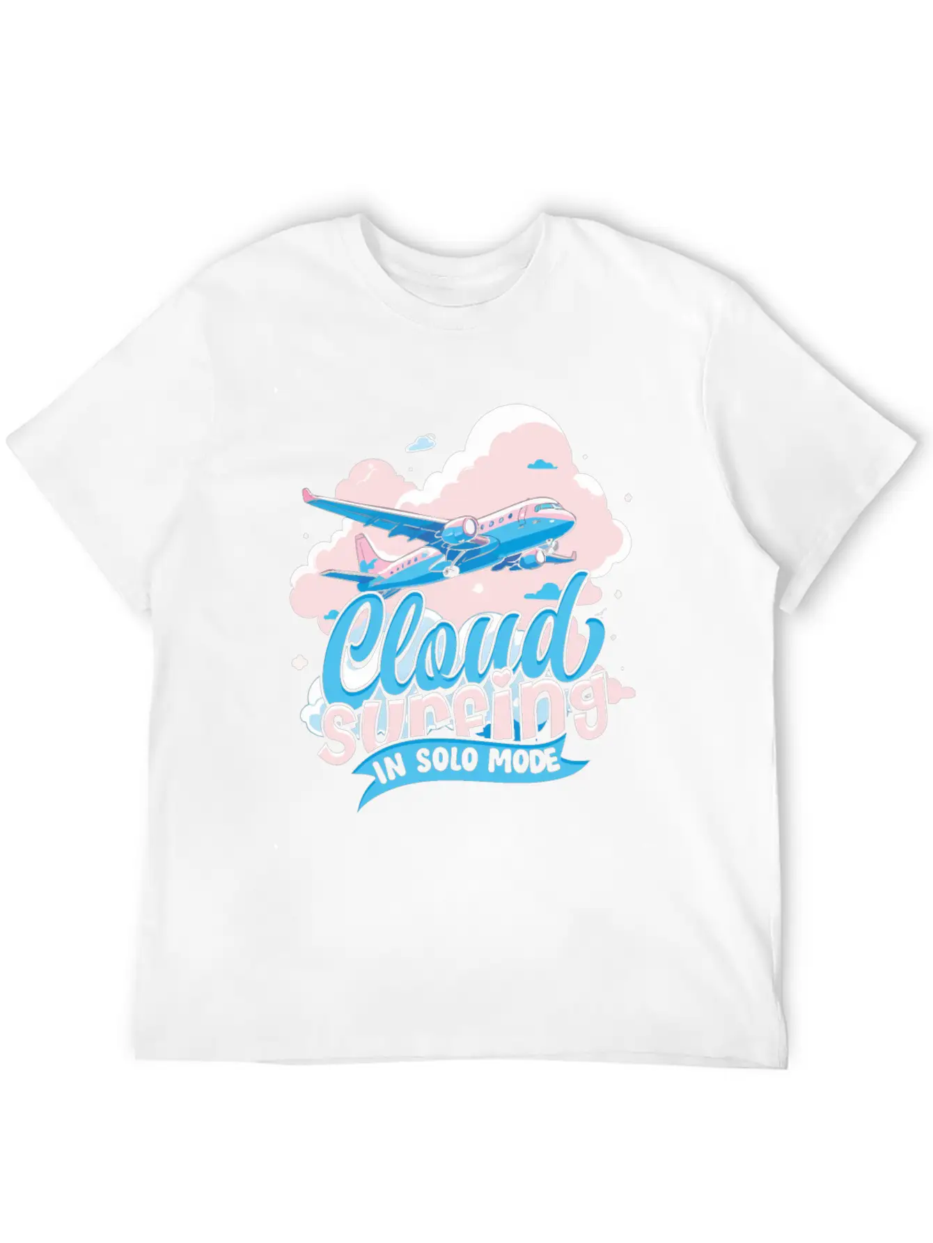 First Solo Flight Pilot Cloud Surfing In Solo Mode Relaxed Everyday Tee – Lightweight And Durable Cotton