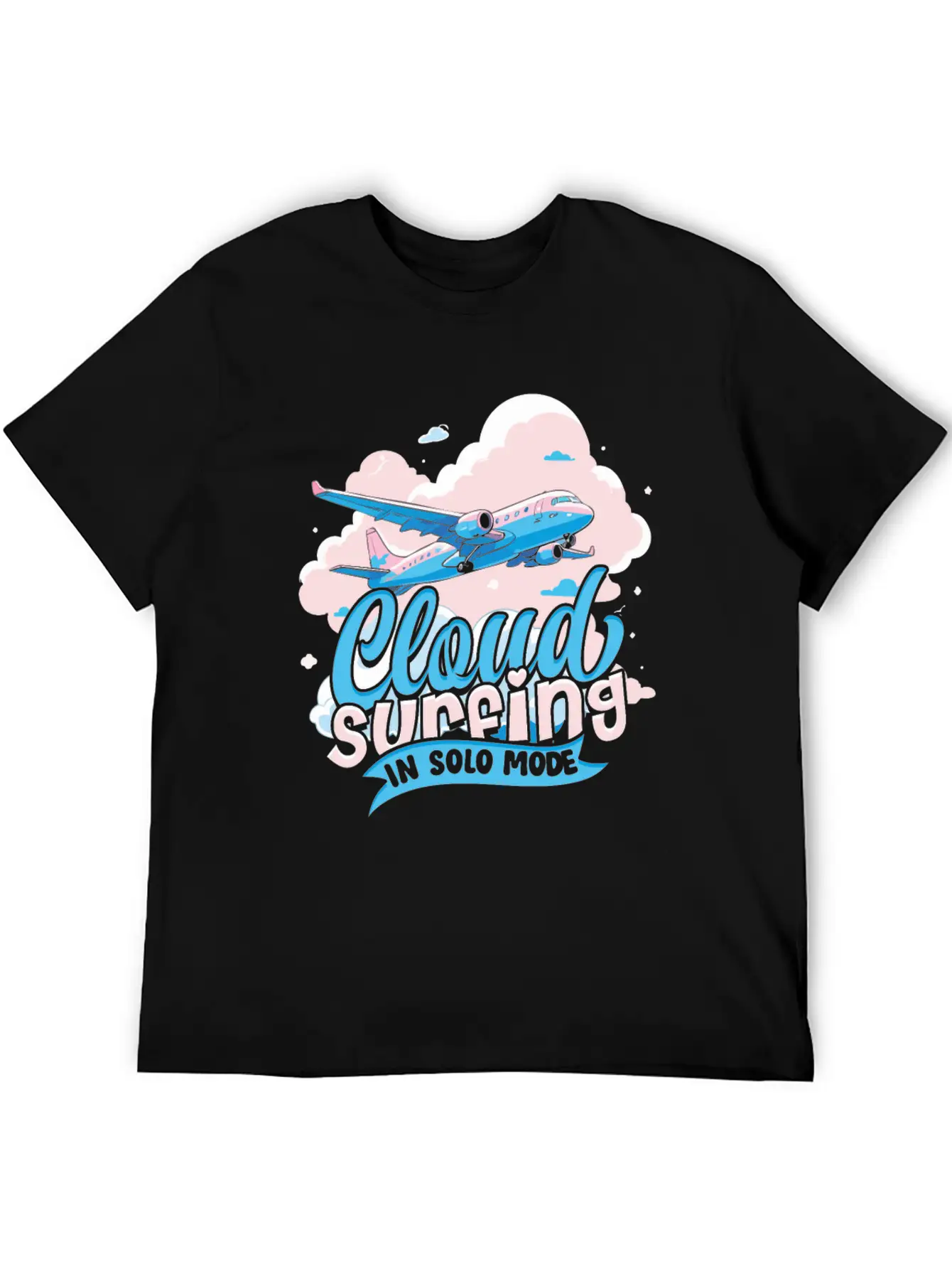First Solo Flight Pilot Cloud Surfing In Solo Mode Relaxed Everyday Tee – Lightweight And Durable Cotton